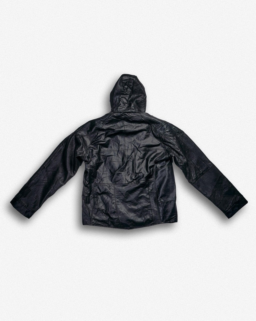 Leather Hooded Jacket - XXL001