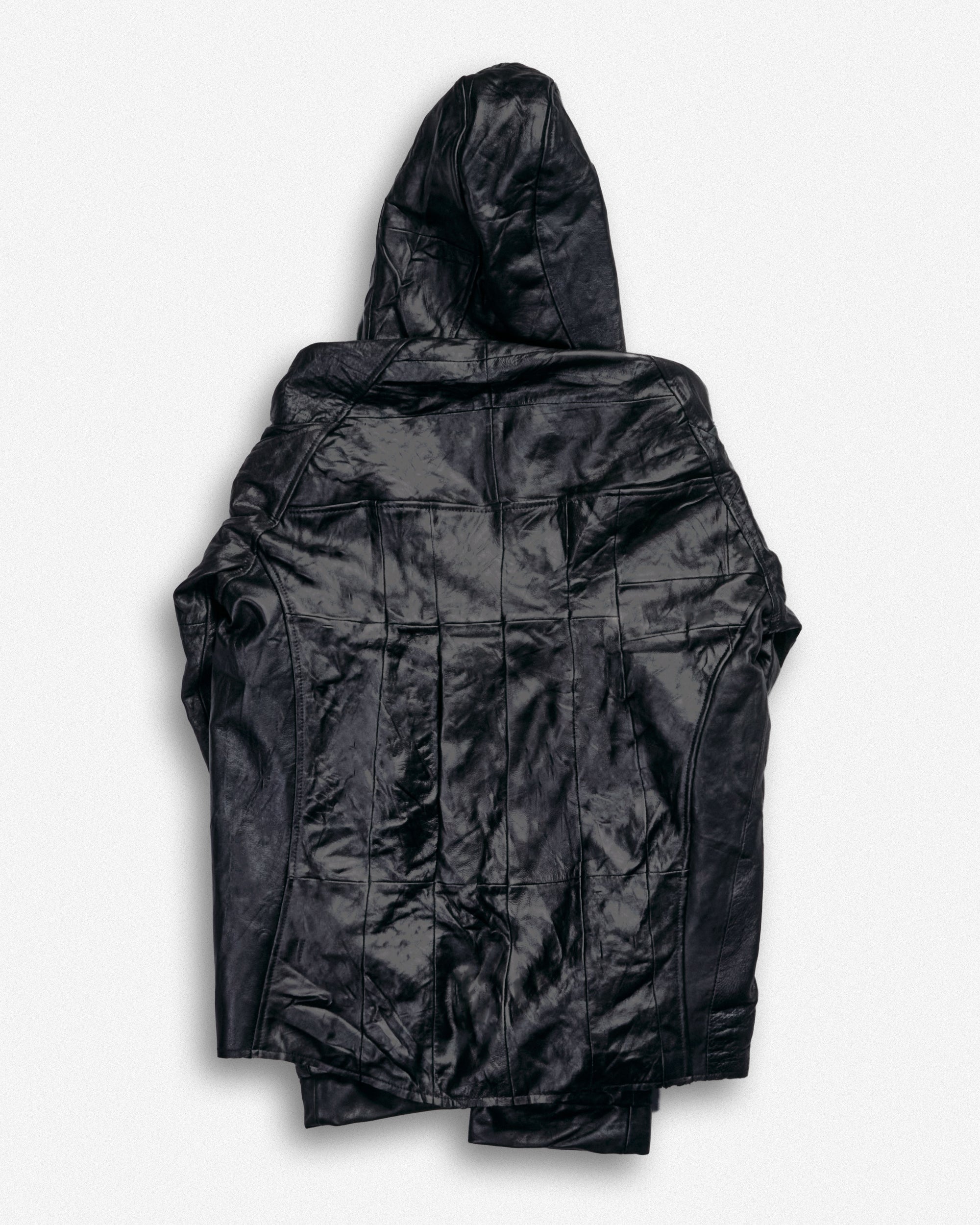 Leather Hooded Jacket - L001