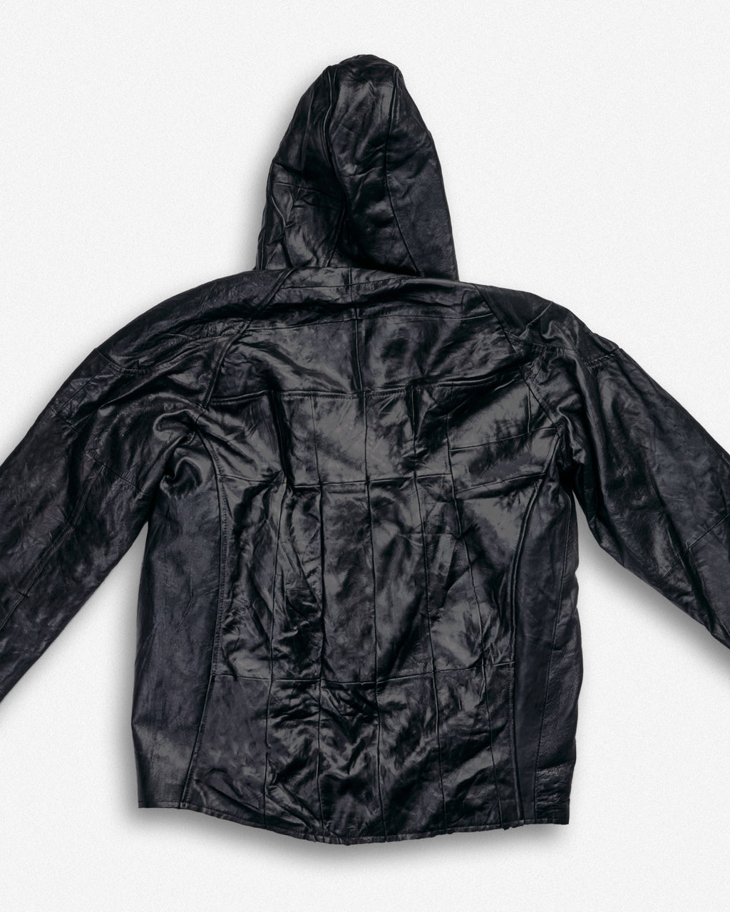 Leather Hooded Jacket - L001