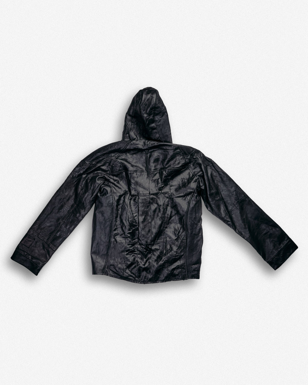 Leather Hooded Jacket - L001
