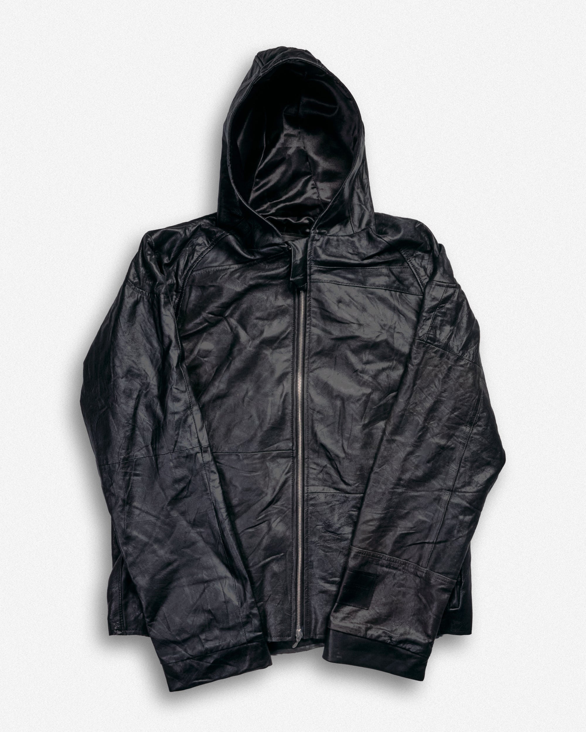 Leather Hooded Jacket - L001