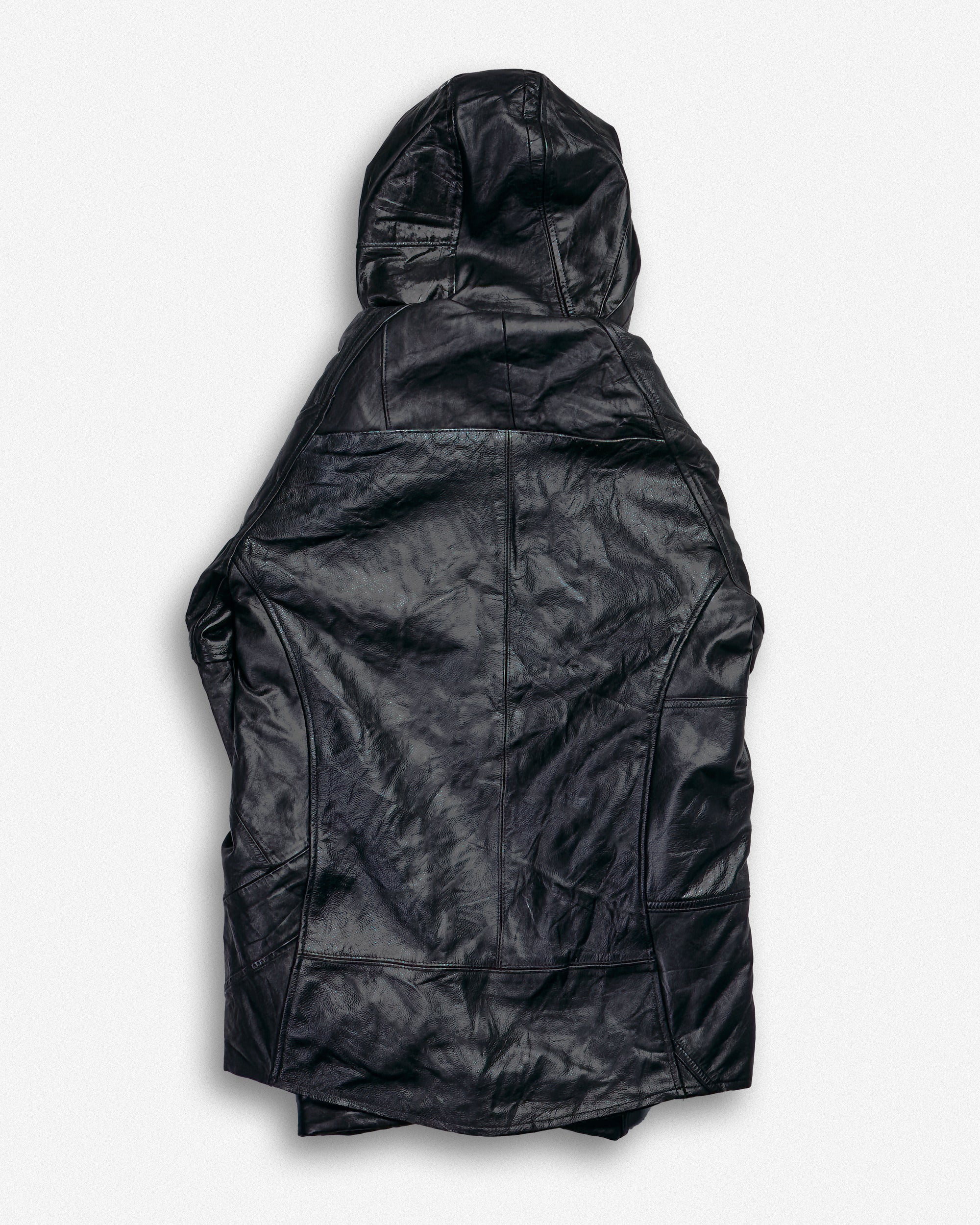 Leather Hooded Jacket - XS001