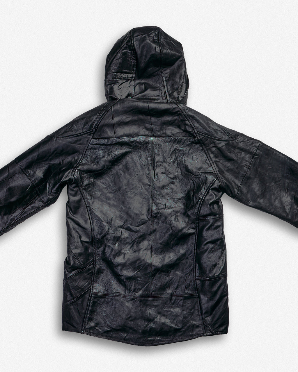 Leather Hooded Jacket - XS001