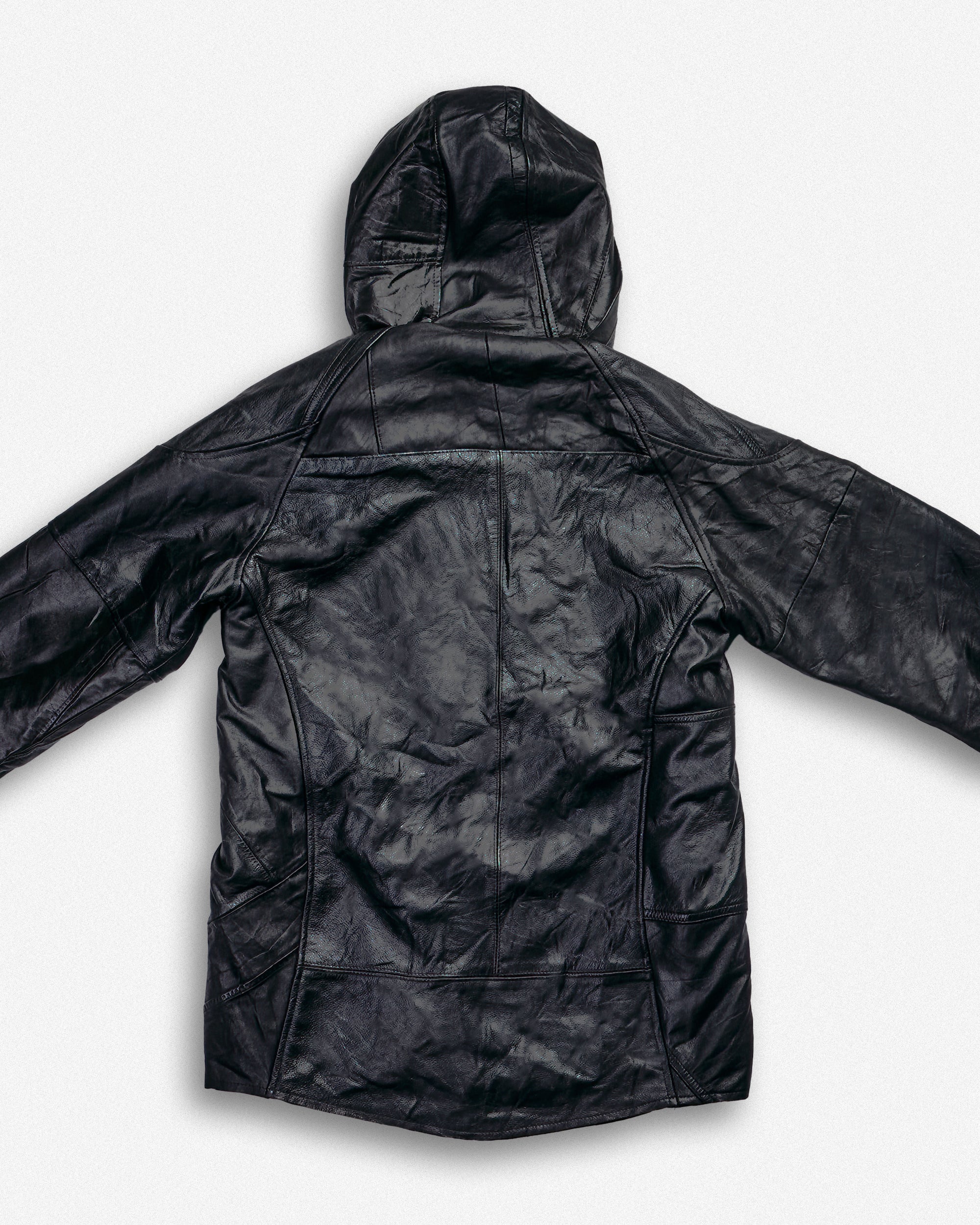 Leather Hooded Jacket - XS001