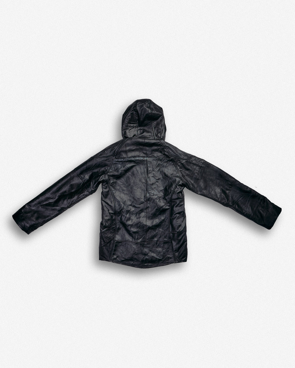 Leather Hooded Jacket - XS001