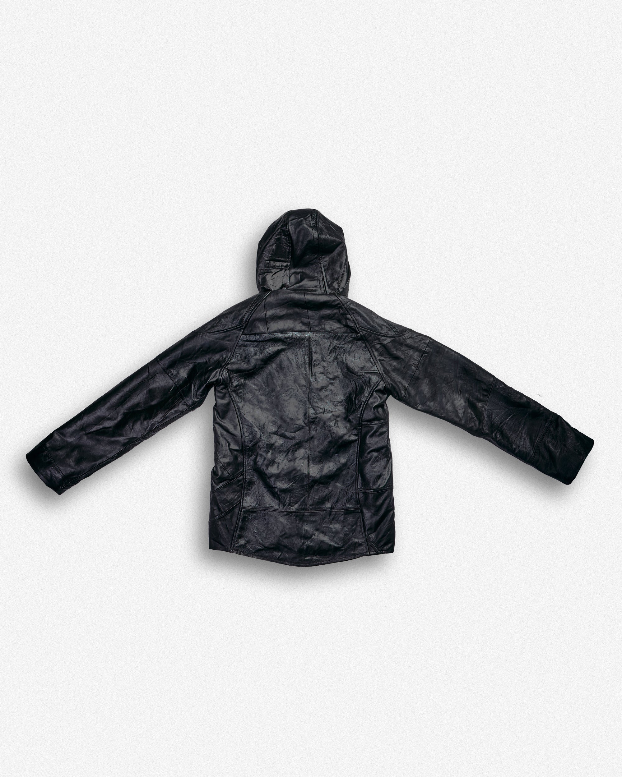 Leather Hooded Jacket - XS001
