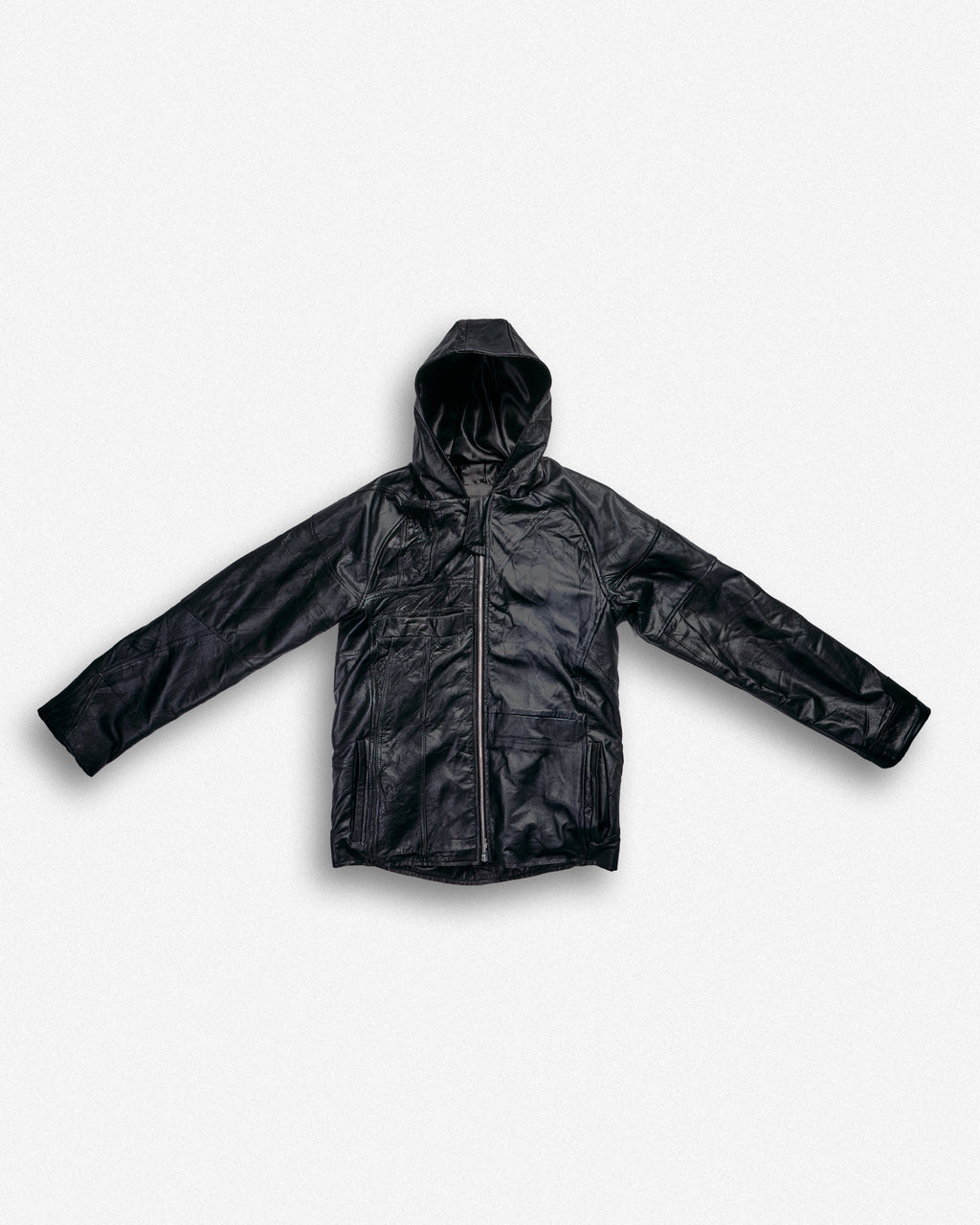 Leather Hooded Jacket - XS001