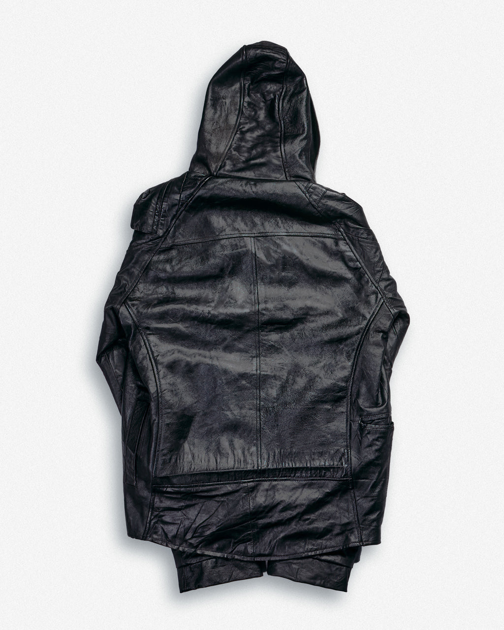 Leather Hooded Jacket - L003