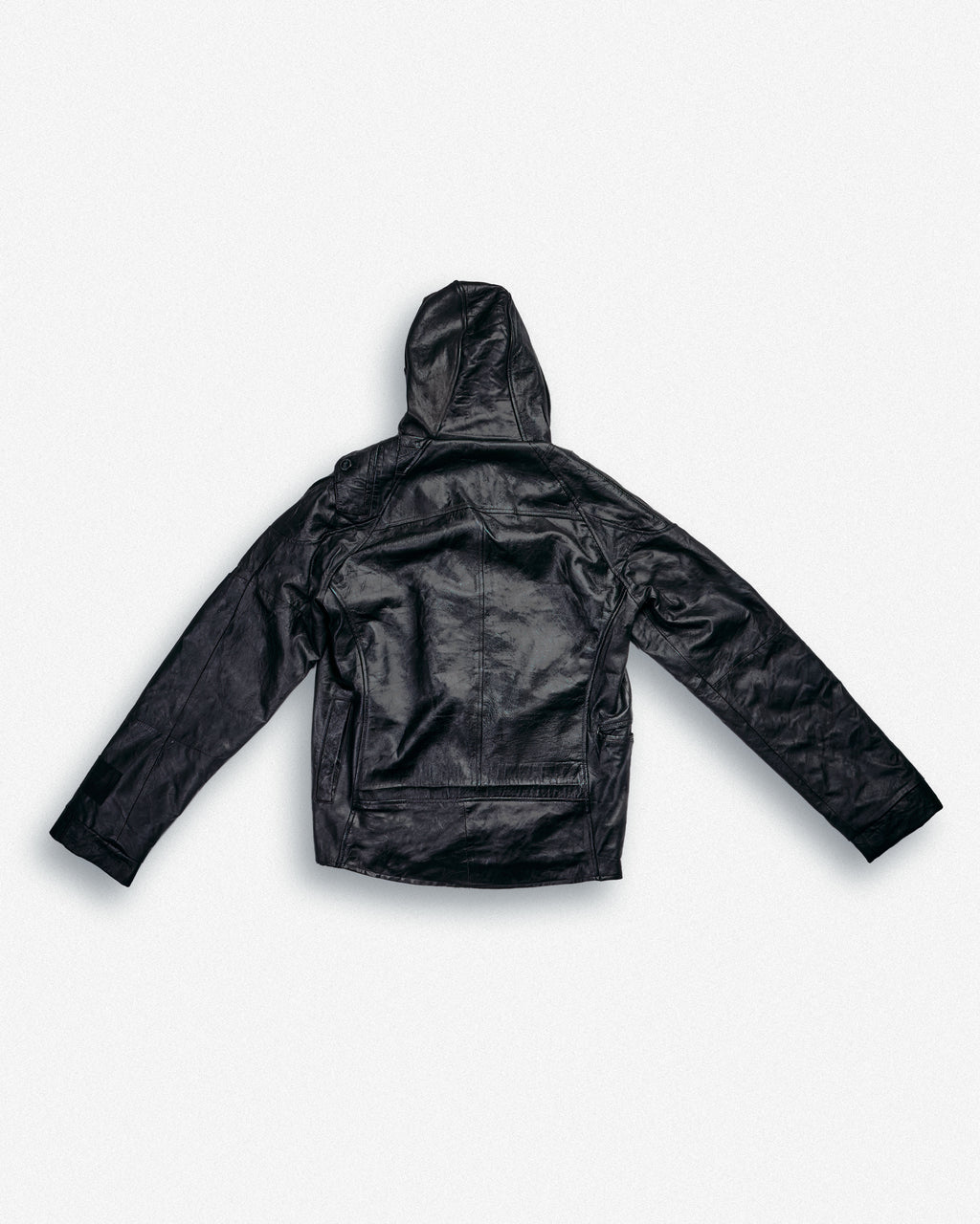 Leather Hooded Jacket - L003