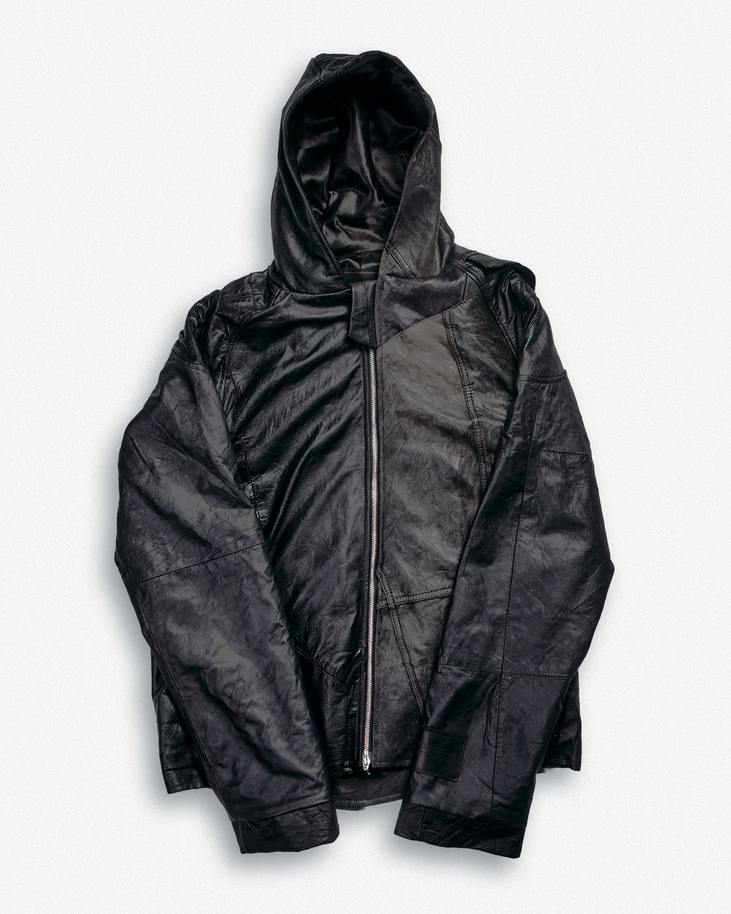 Leather Hooded Jacket - L003