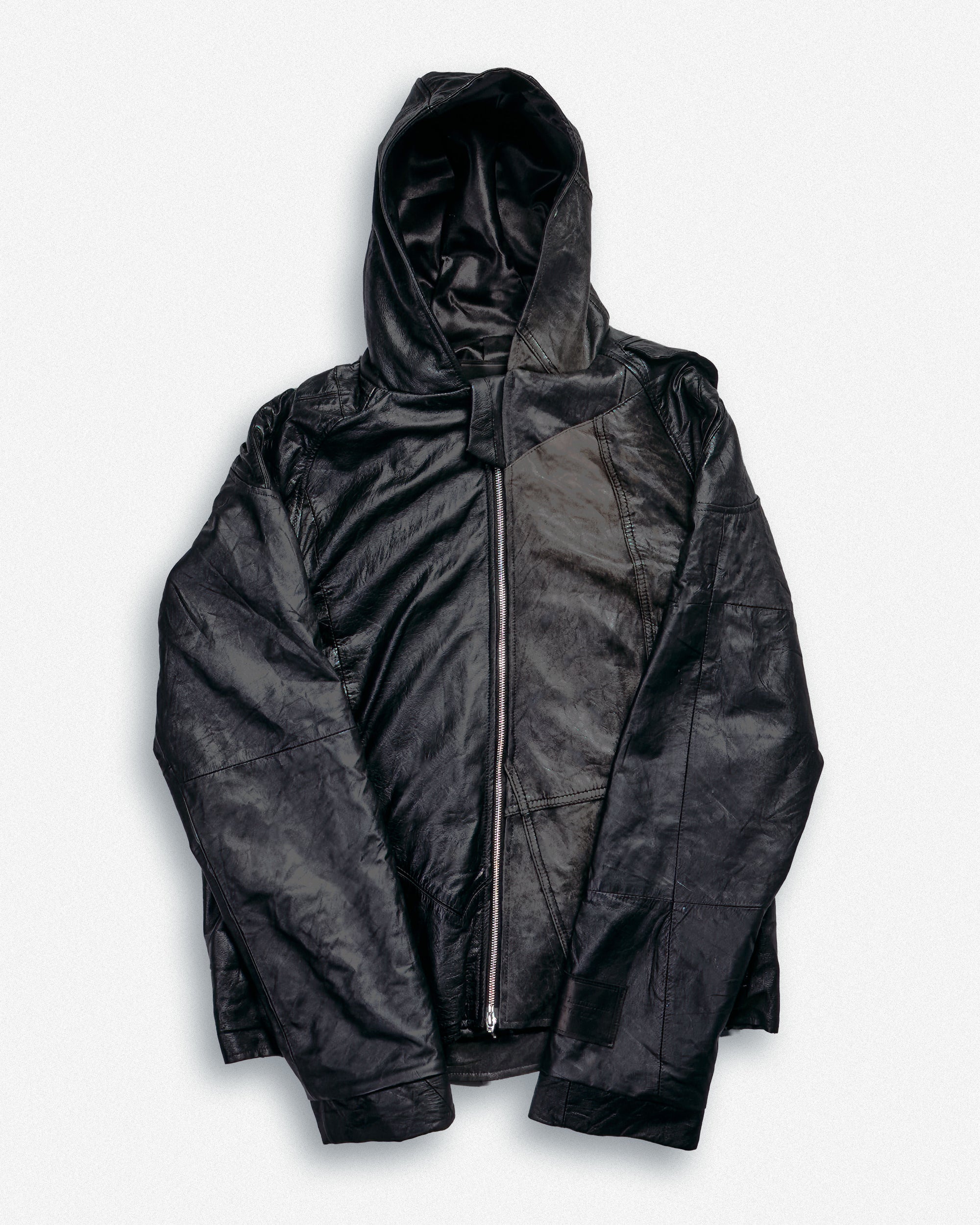 Leather Hooded Jacket - L003