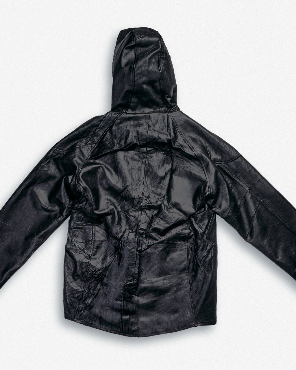 Leather Hooded Jacket - XS002