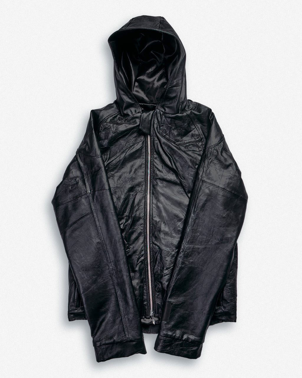 Leather Hooded Jacket - XS002