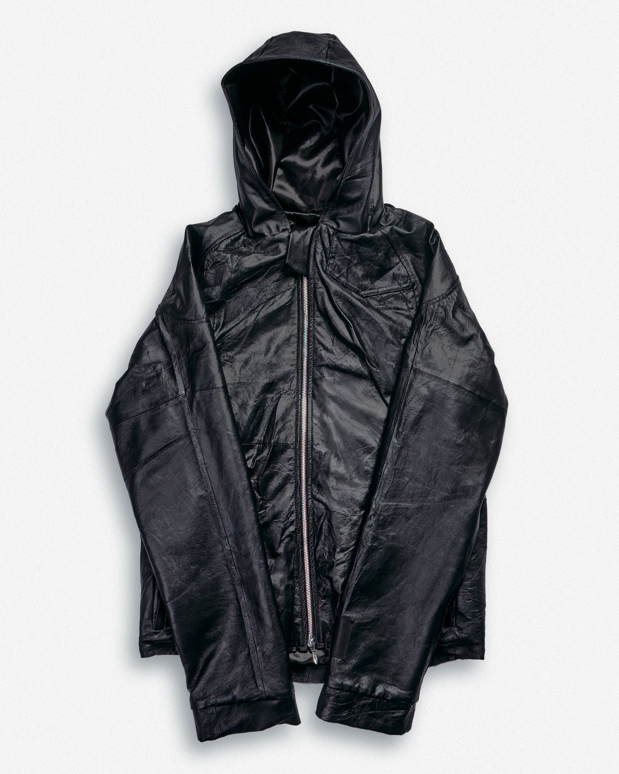 Leather Hooded Jacket - XS002