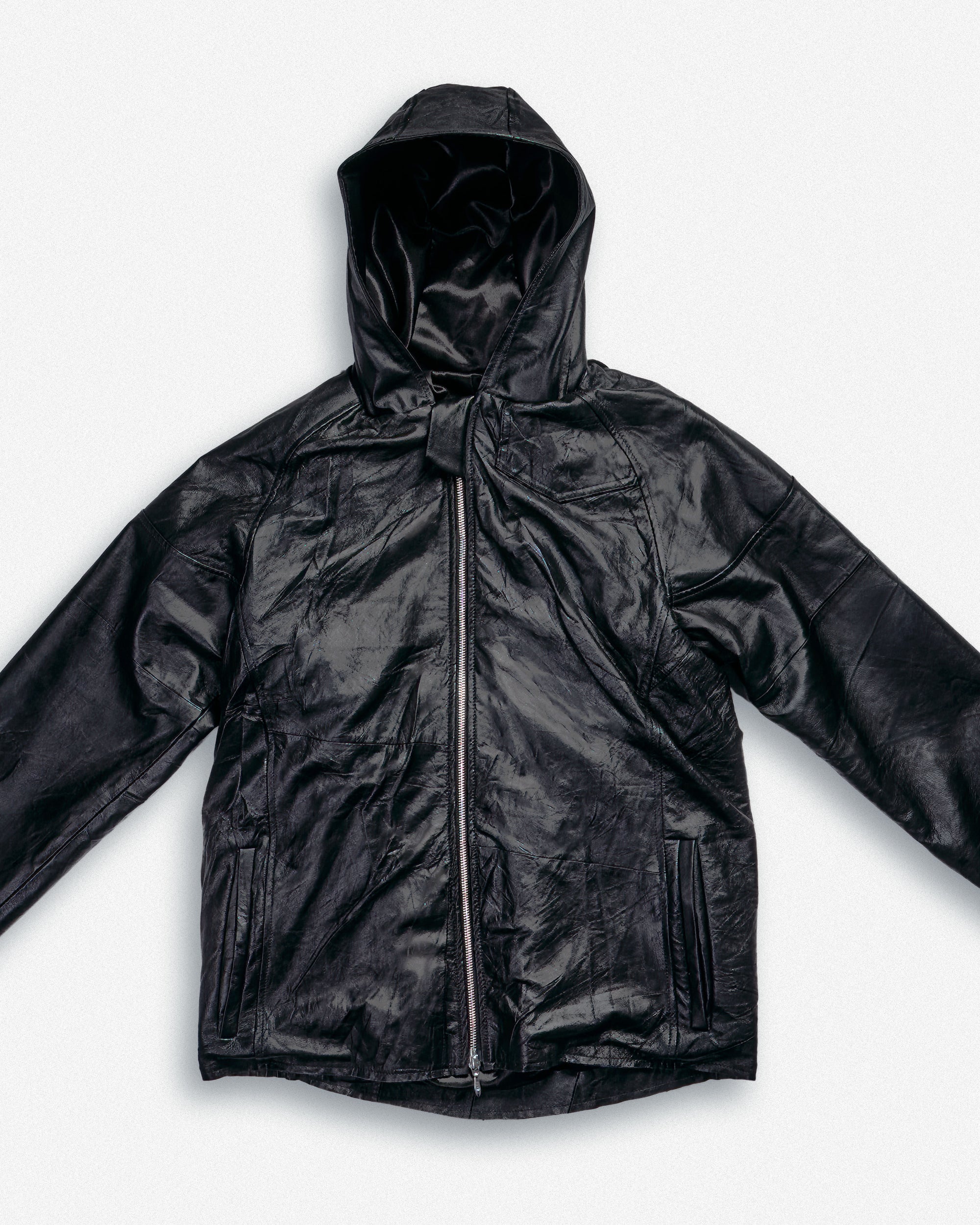 Leather Hooded Jacket - XS002