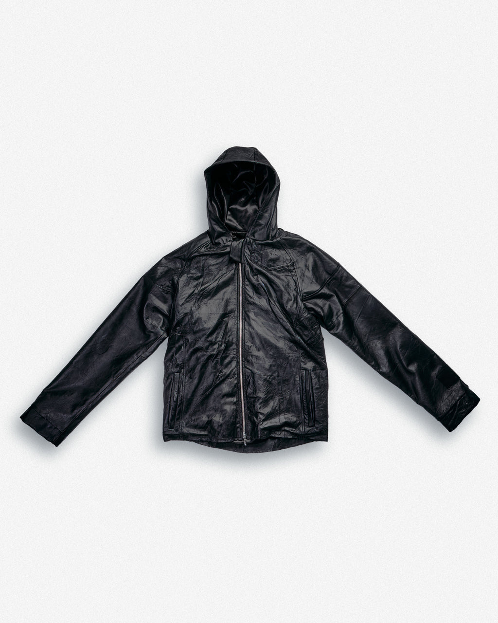 Leather Hooded Jacket - XS002
