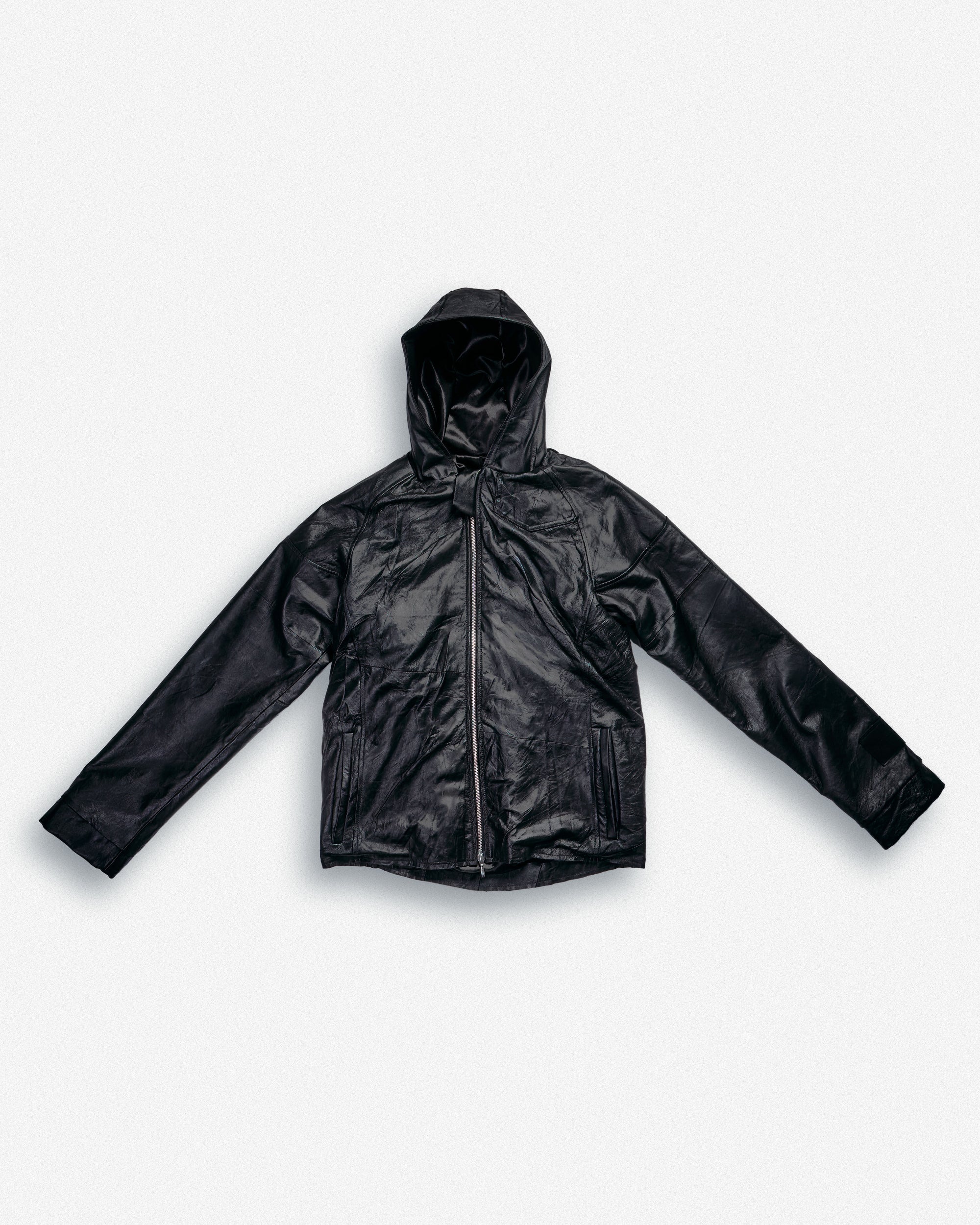 Leather Hooded Jacket - XS002
