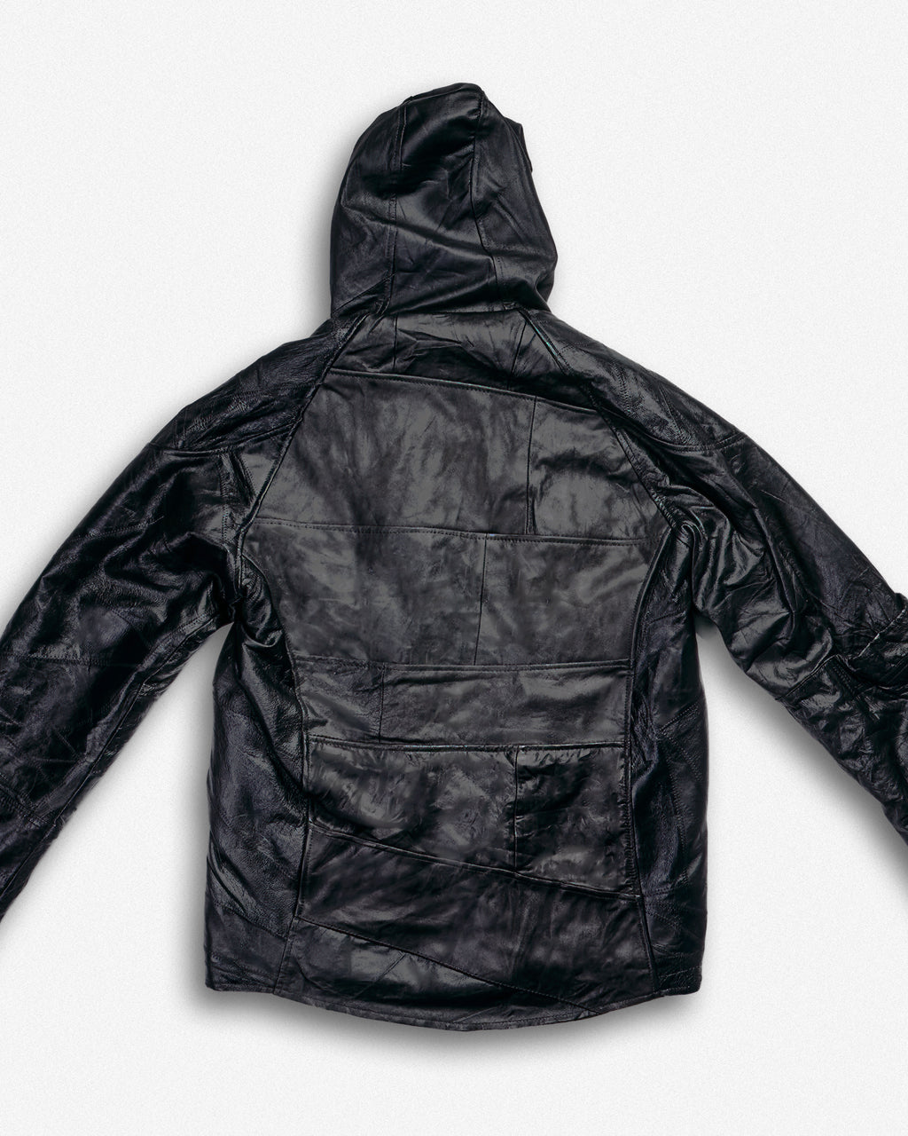 Leather Hooded Jacket - S001