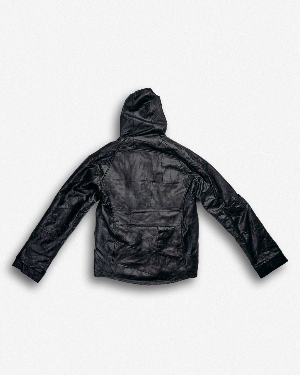 Leather Hooded Jacket - S001