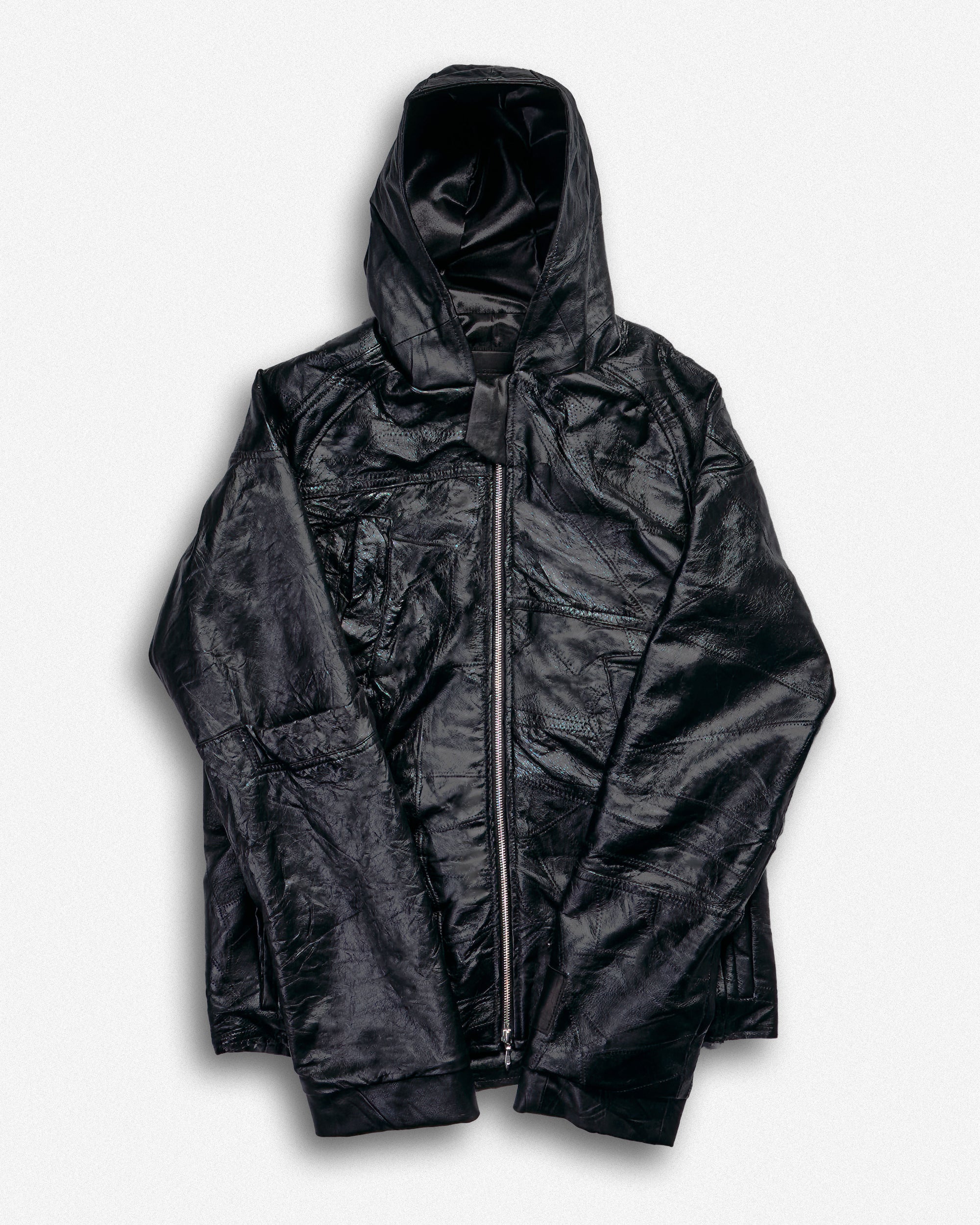 Leather Hooded Jacket - S001