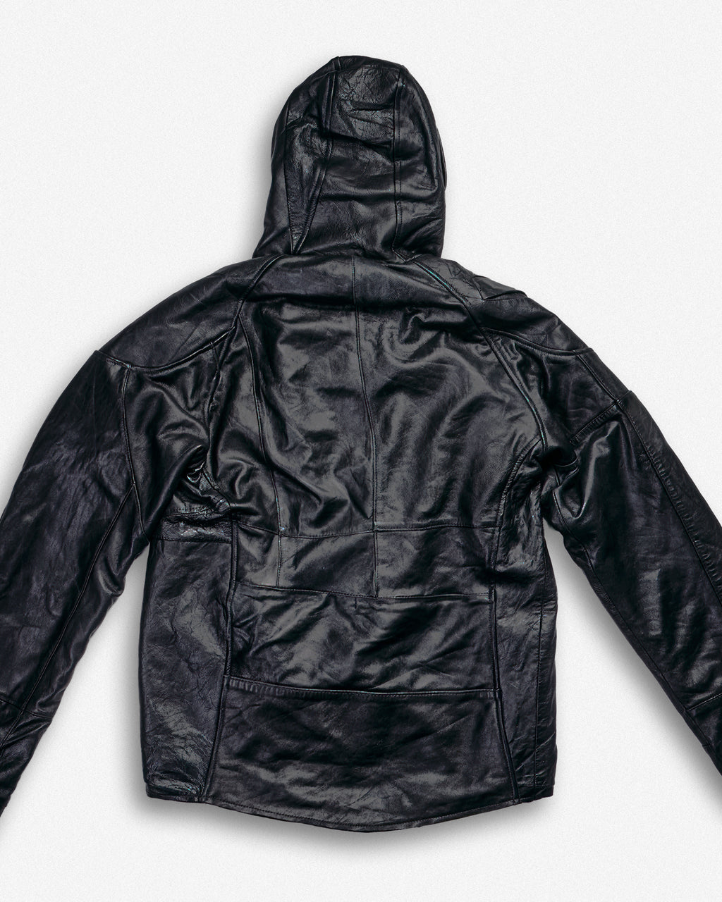 Leather Hooded Jacket - S002