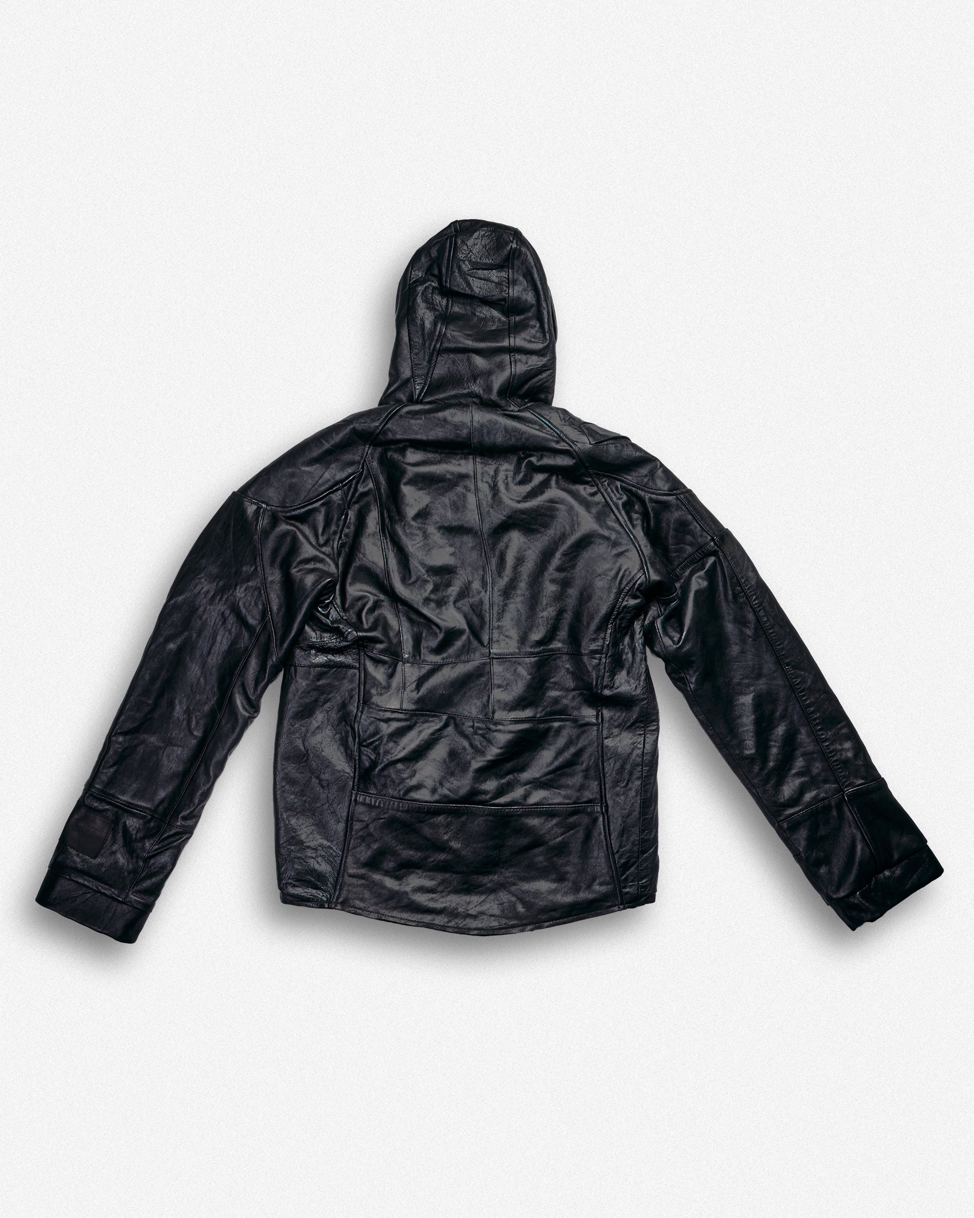 Leather Hooded Jacket - S002