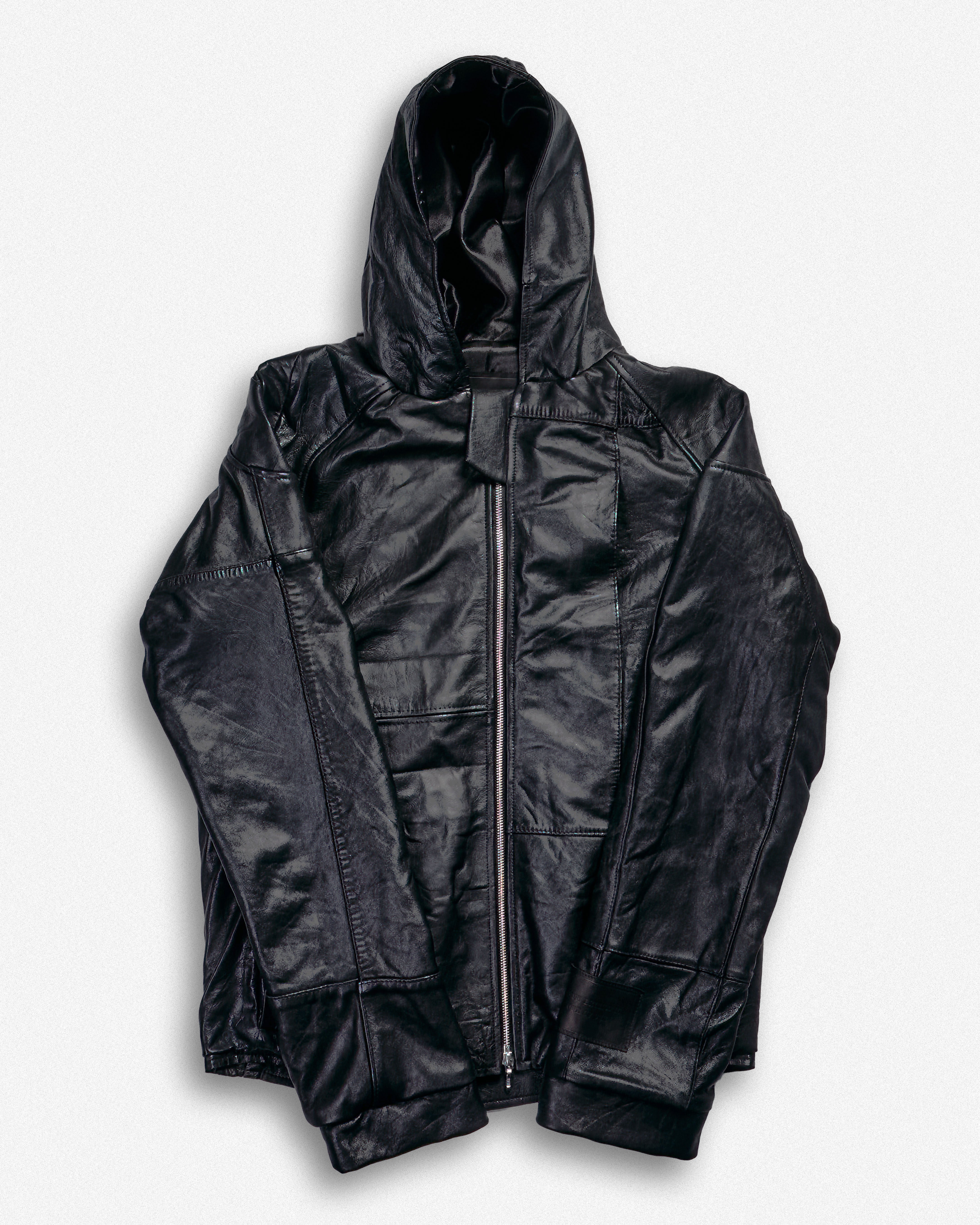 Leather Hooded Jacket - S002 – Joseph Brimicombe One of One