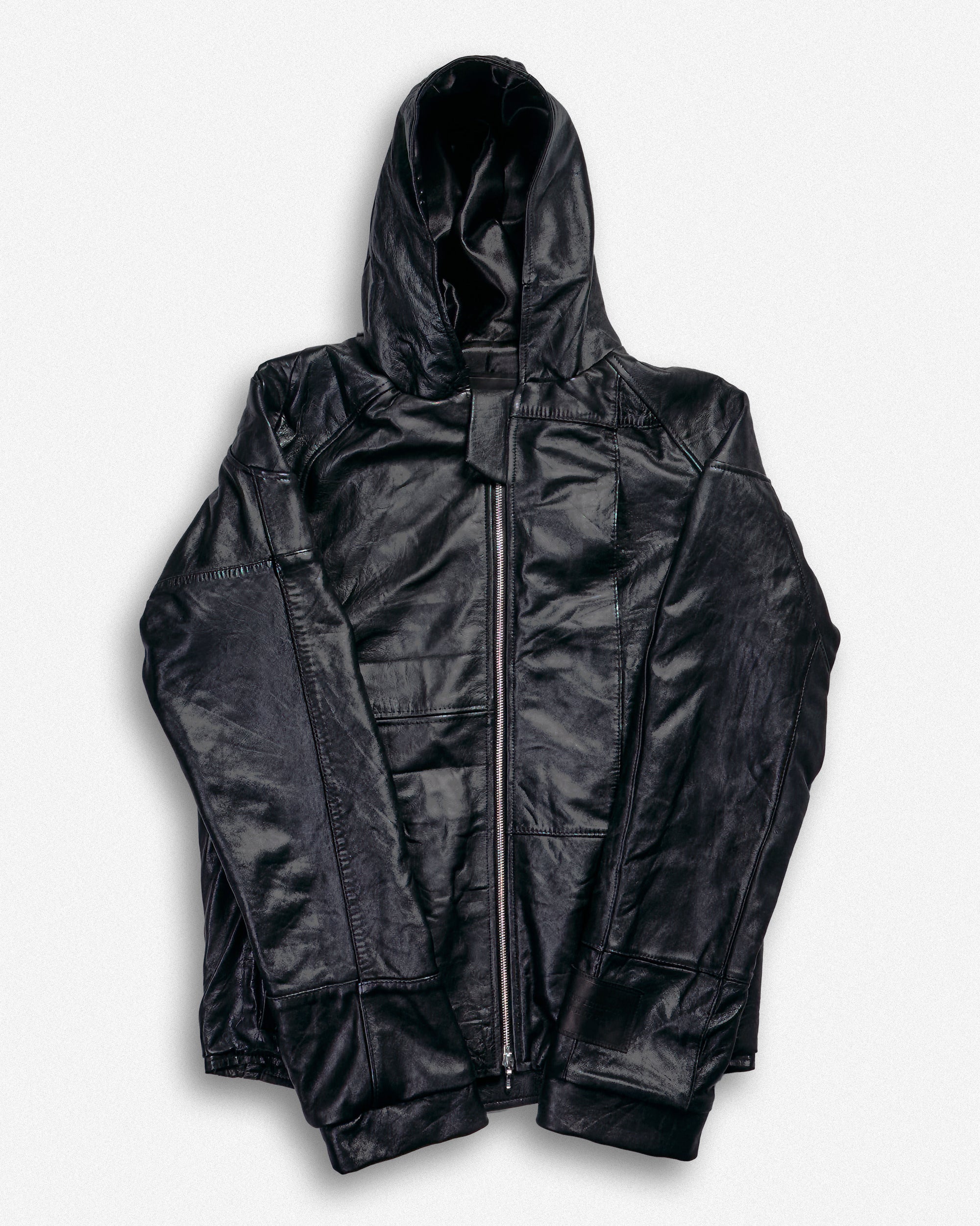 Leather Hooded Jacket - S002