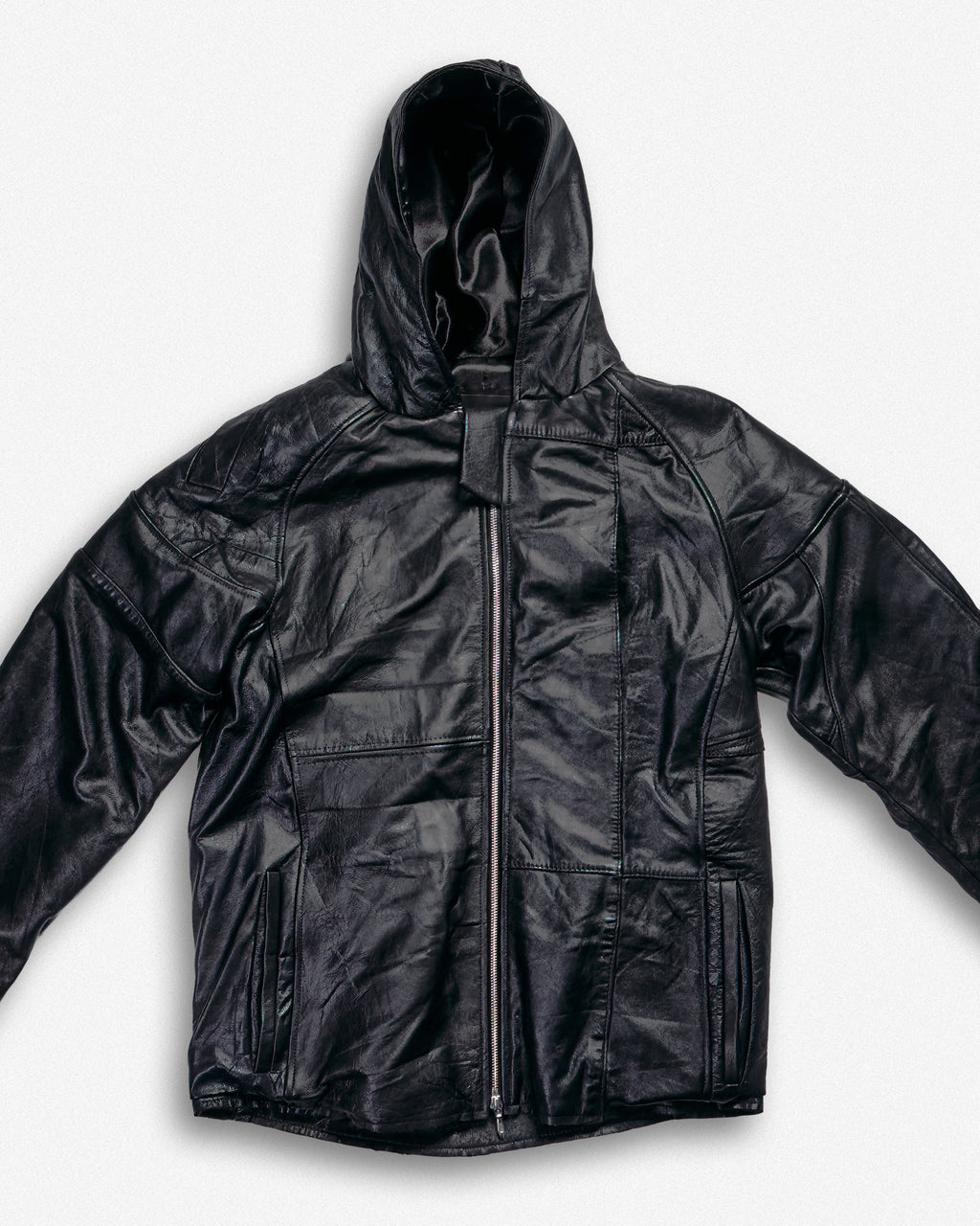 Leather Hooded Jacket - S002