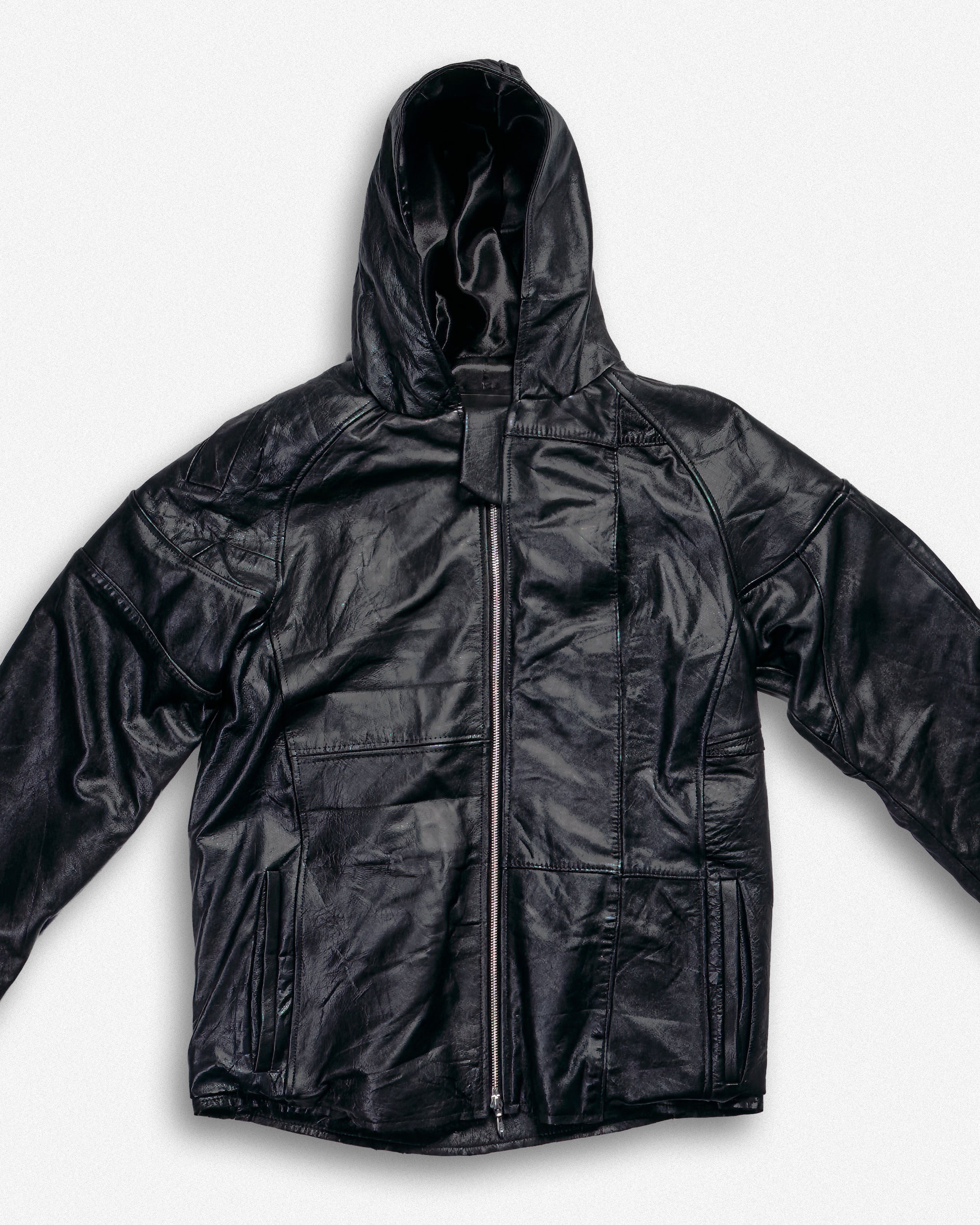 Leather Hooded Jacket - S002