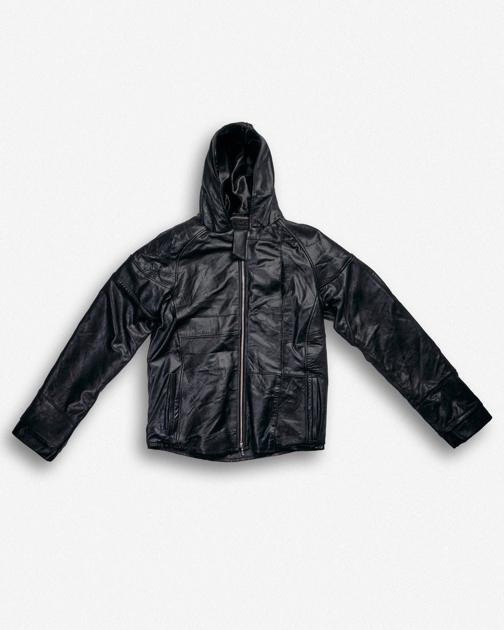 Leather Hooded Jacket - S002