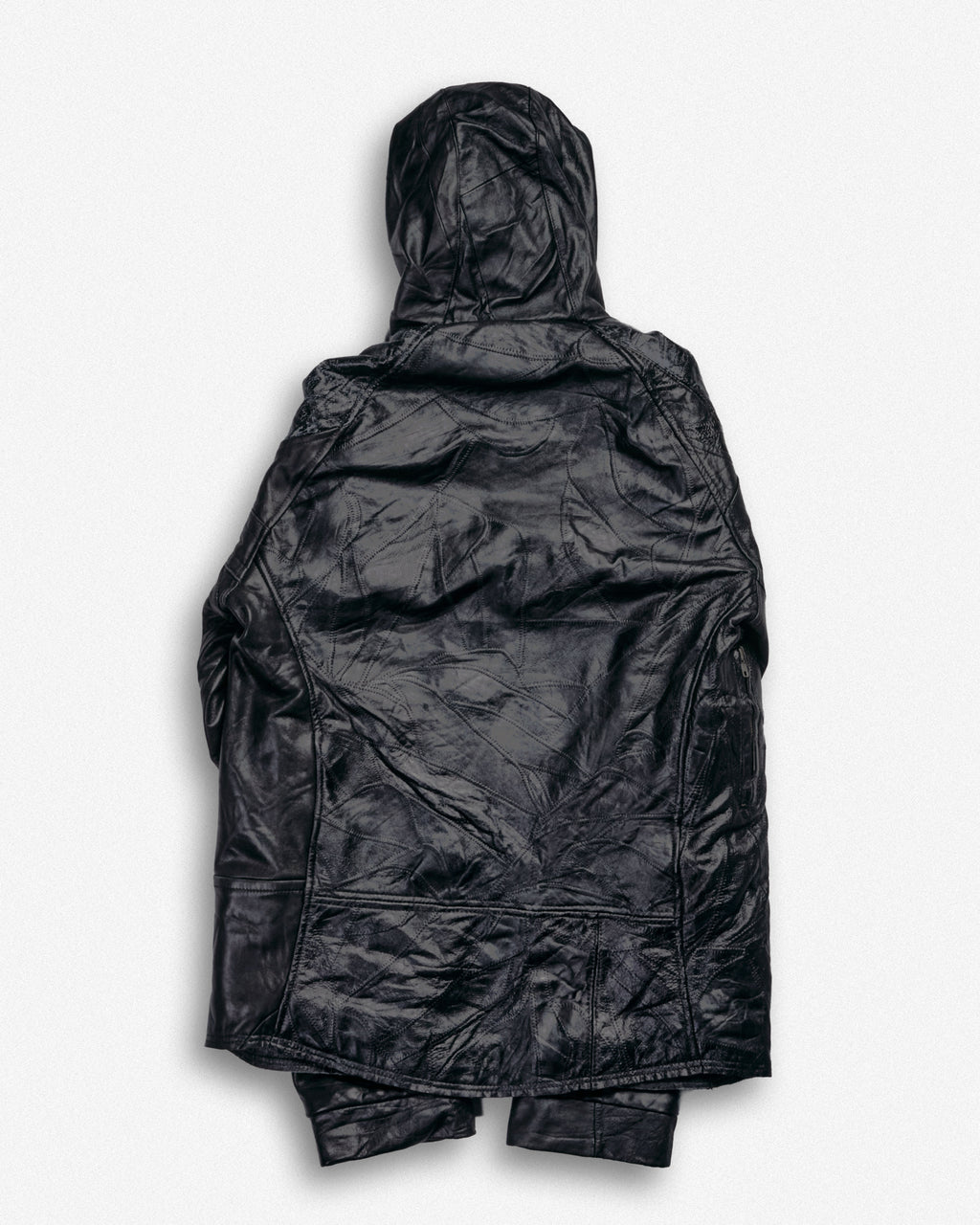 Leather Hooded Jacket - M002