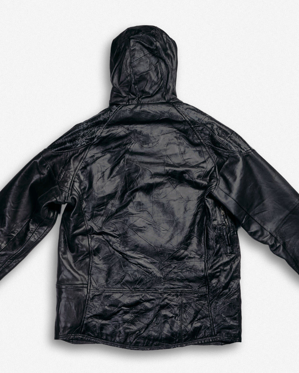 Leather Hooded Jacket - M002