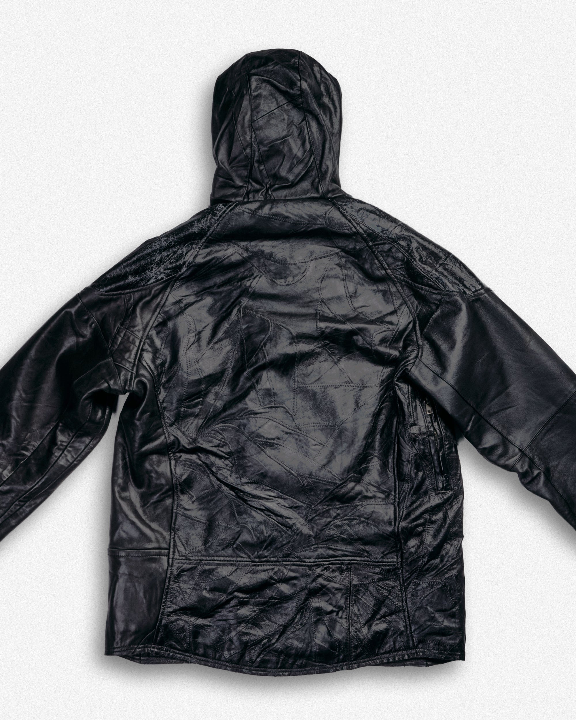 Leather Hooded Jacket - M002