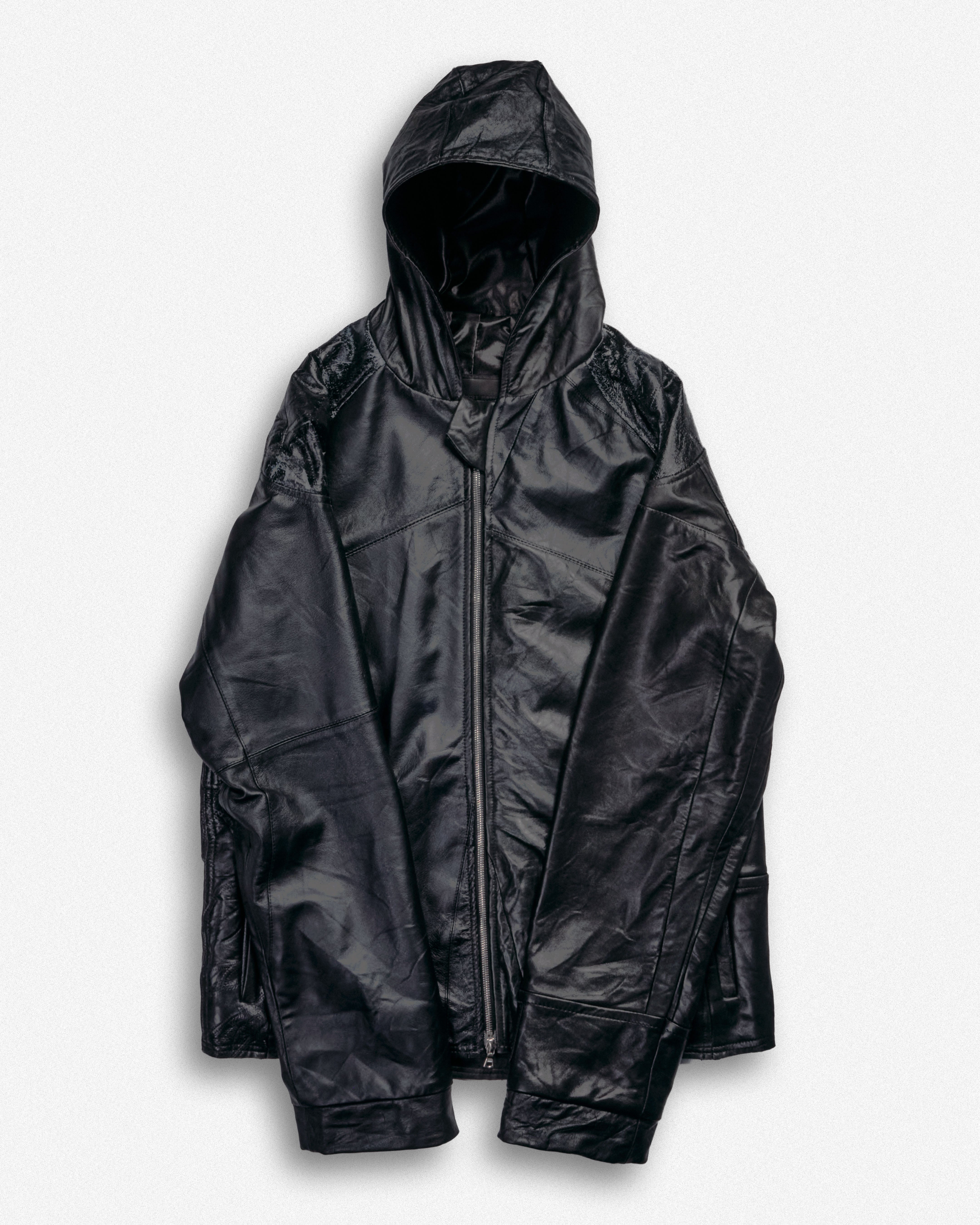Leather Hooded Jacket - M002 – Joseph Brimicombe One of One