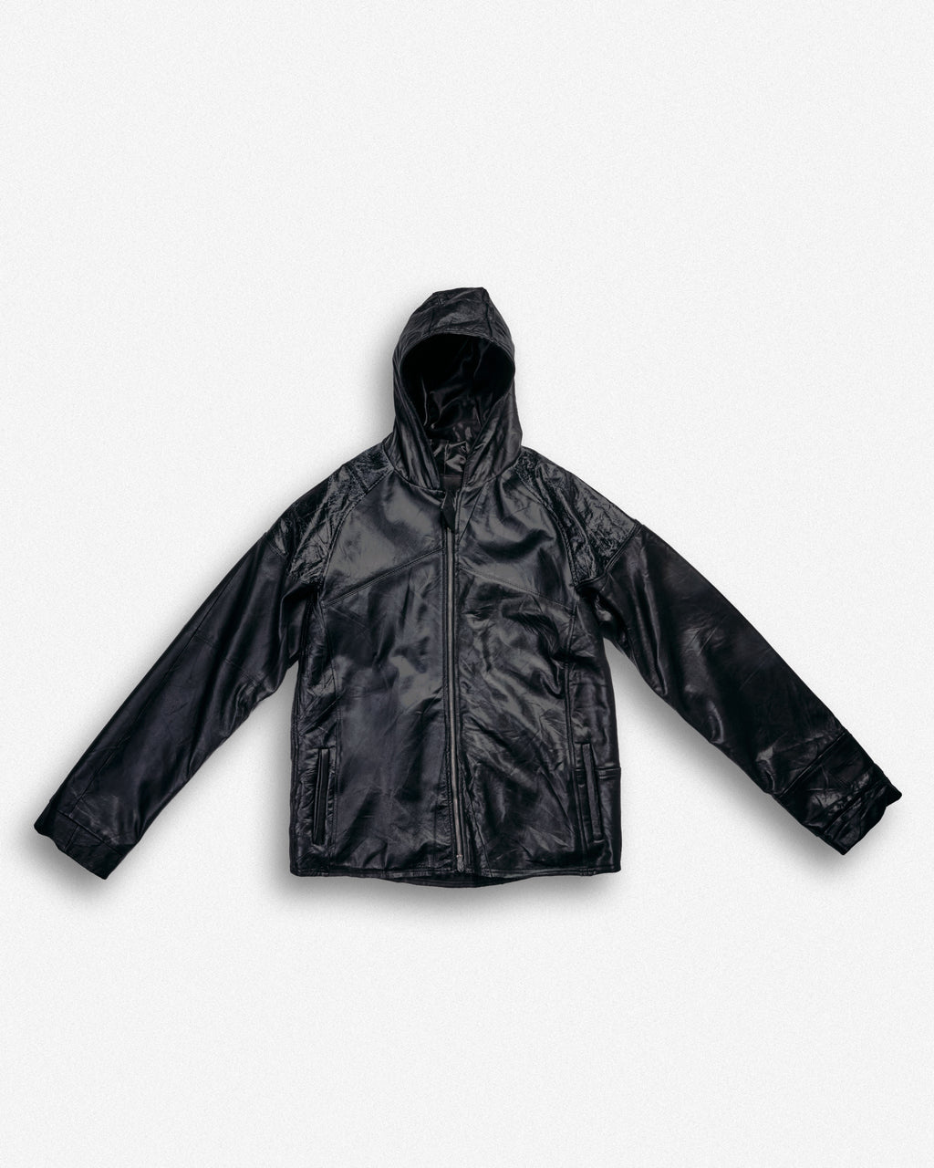 Leather Hooded Jacket - M002