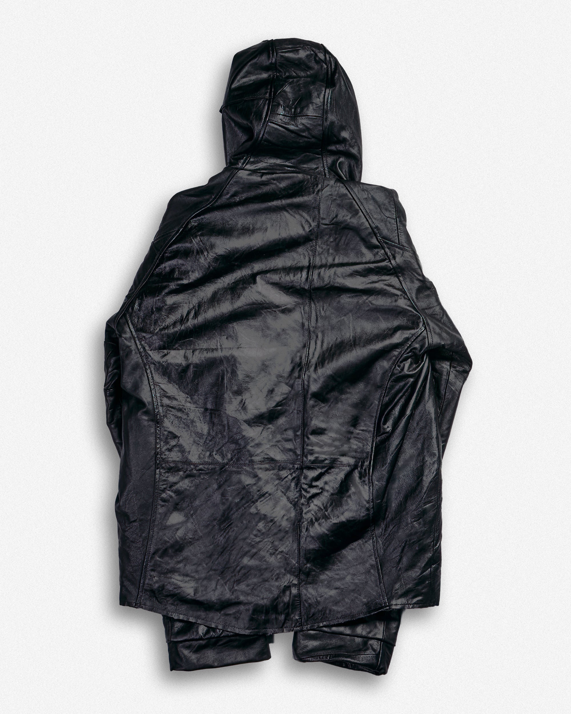 Leather Hooded Jacket - M003