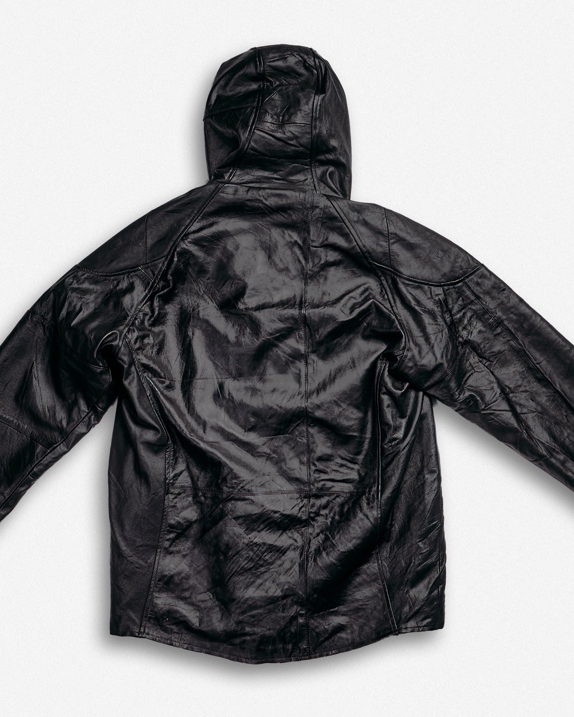 Leather Hooded Jacket - M003