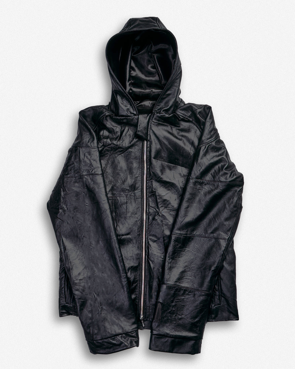 Leather Hooded Jacket - M003