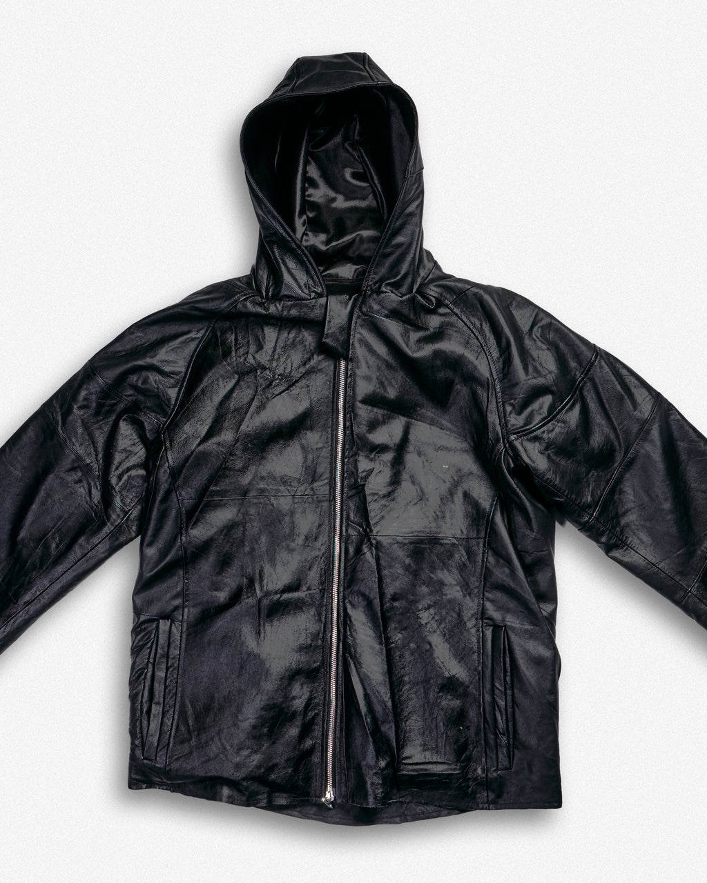 Leather Hooded Jacket - M003