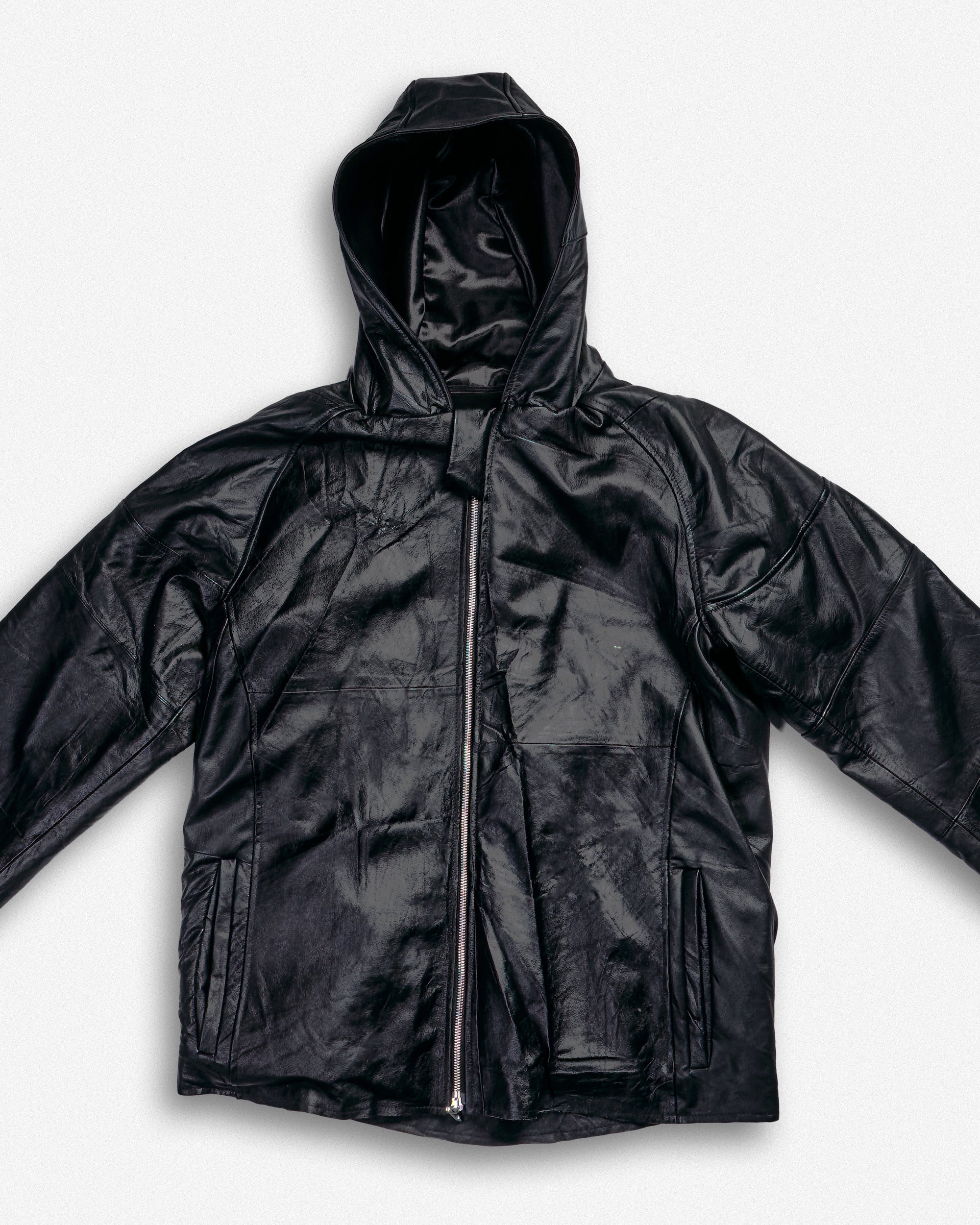 Leather Hooded Jacket - M003
