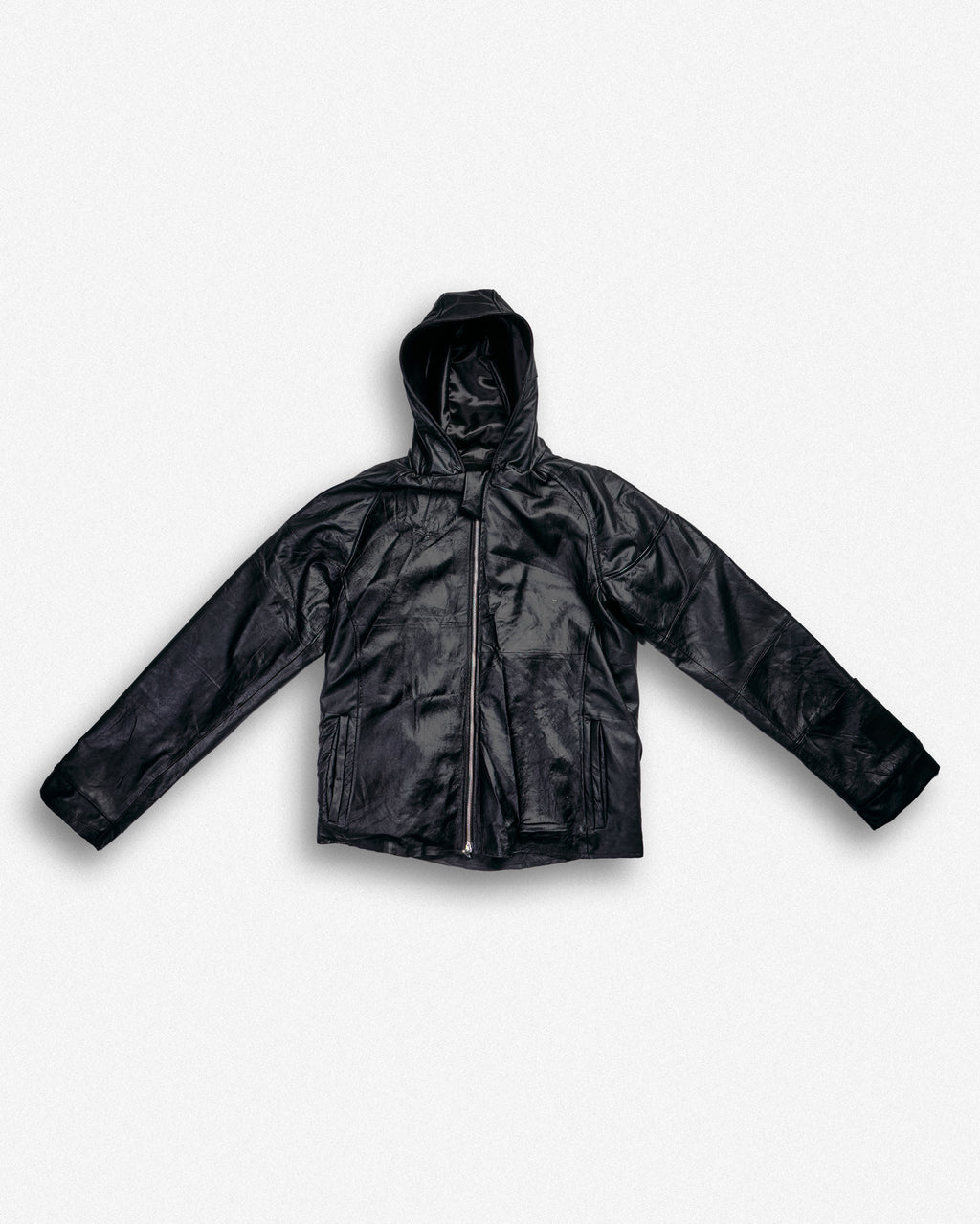 Leather Hooded Jacket - M003