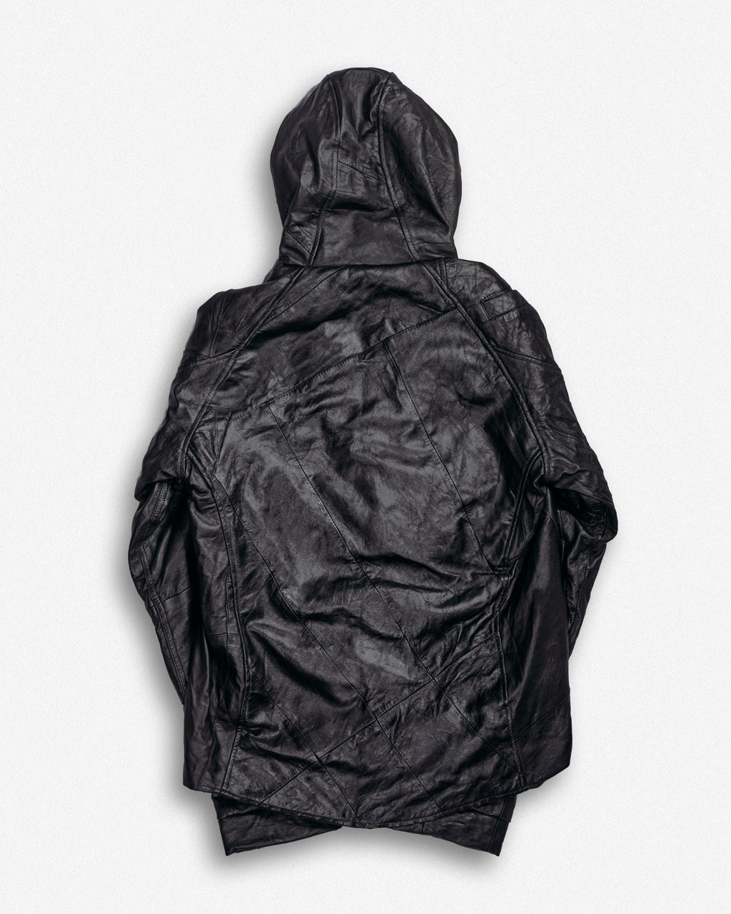 Leather Hooded Jacket - M004