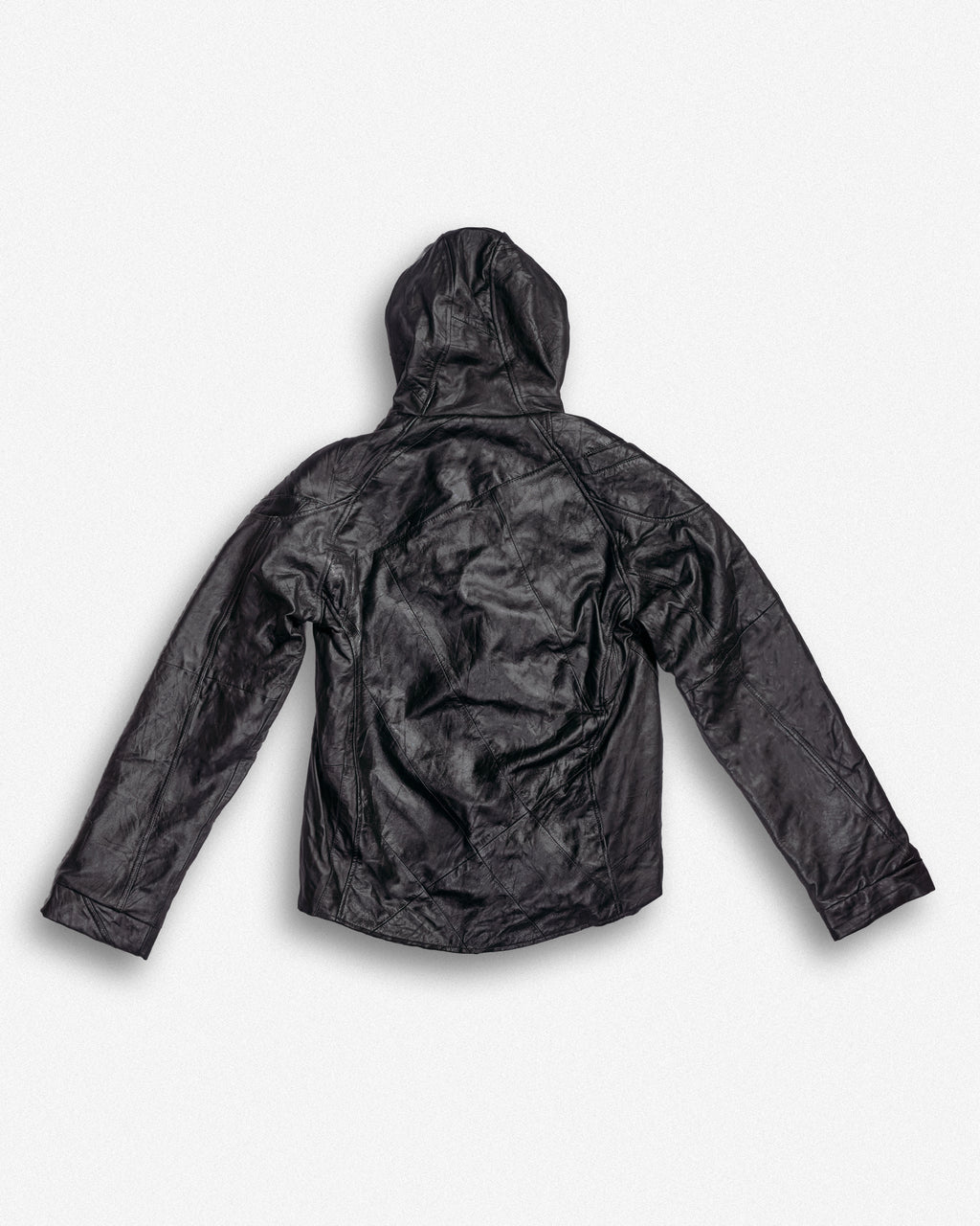 Leather Hooded Jacket - M004