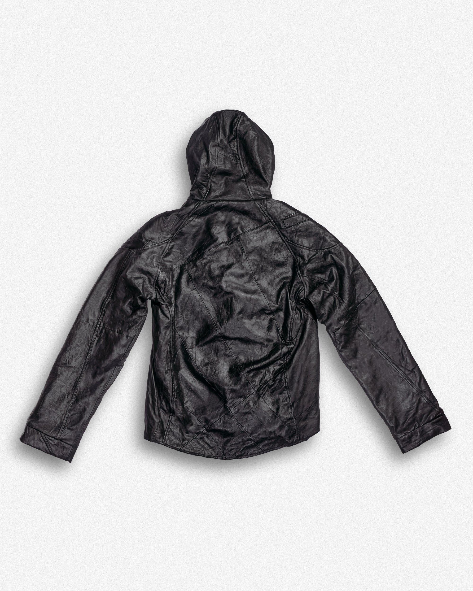 Leather Hooded Jacket - M004