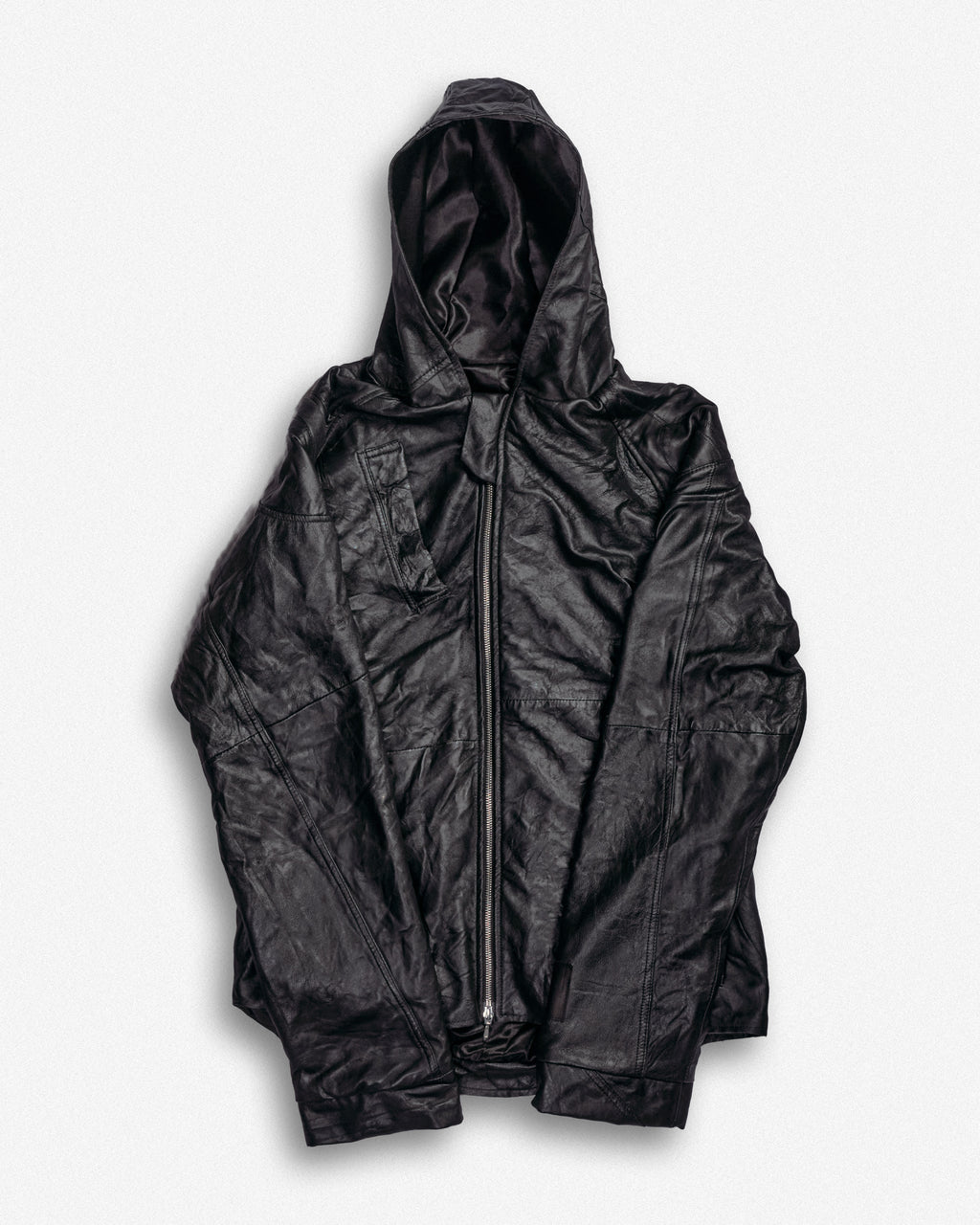 Leather Hooded Jacket - M004