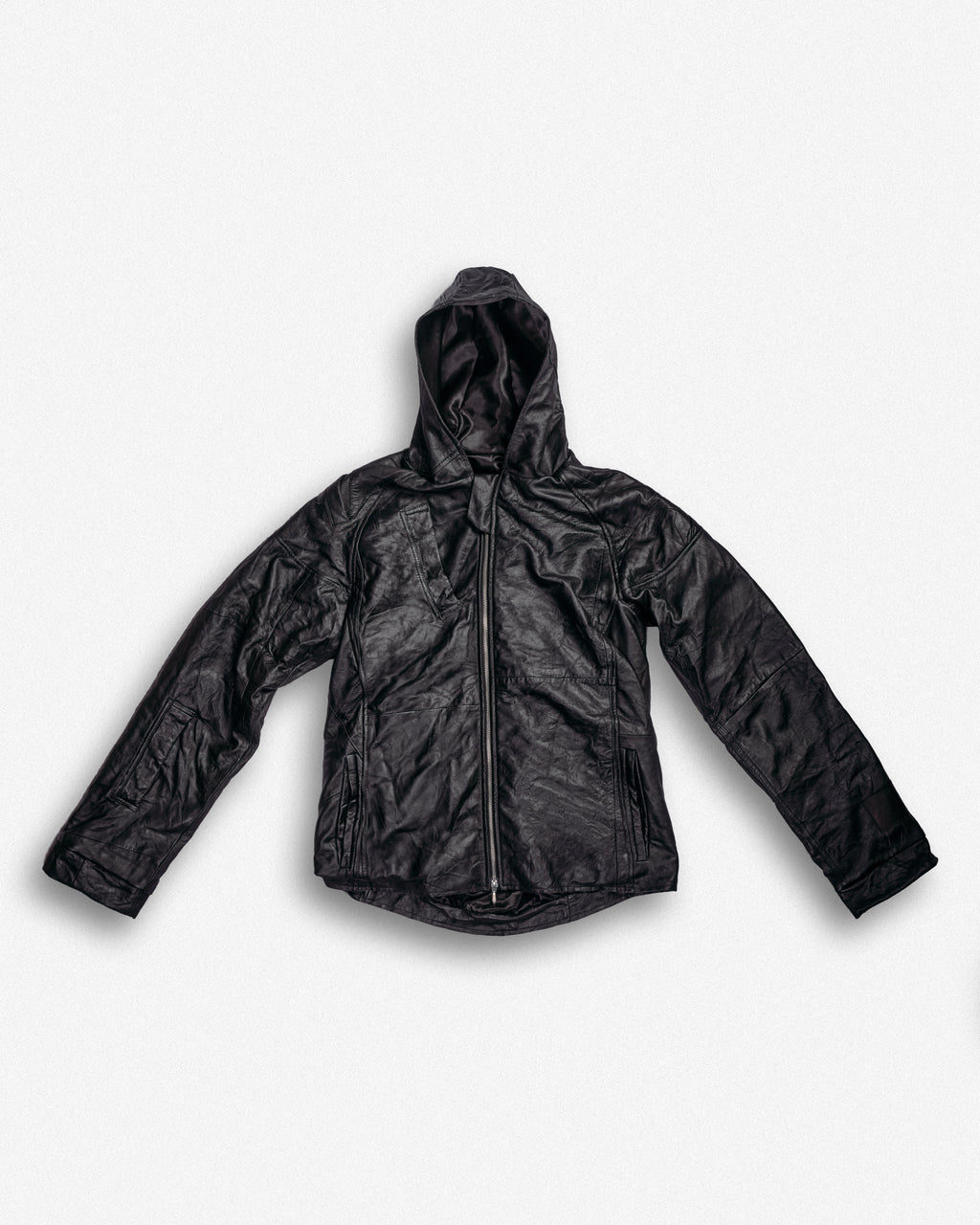Leather Hooded Jacket - M004