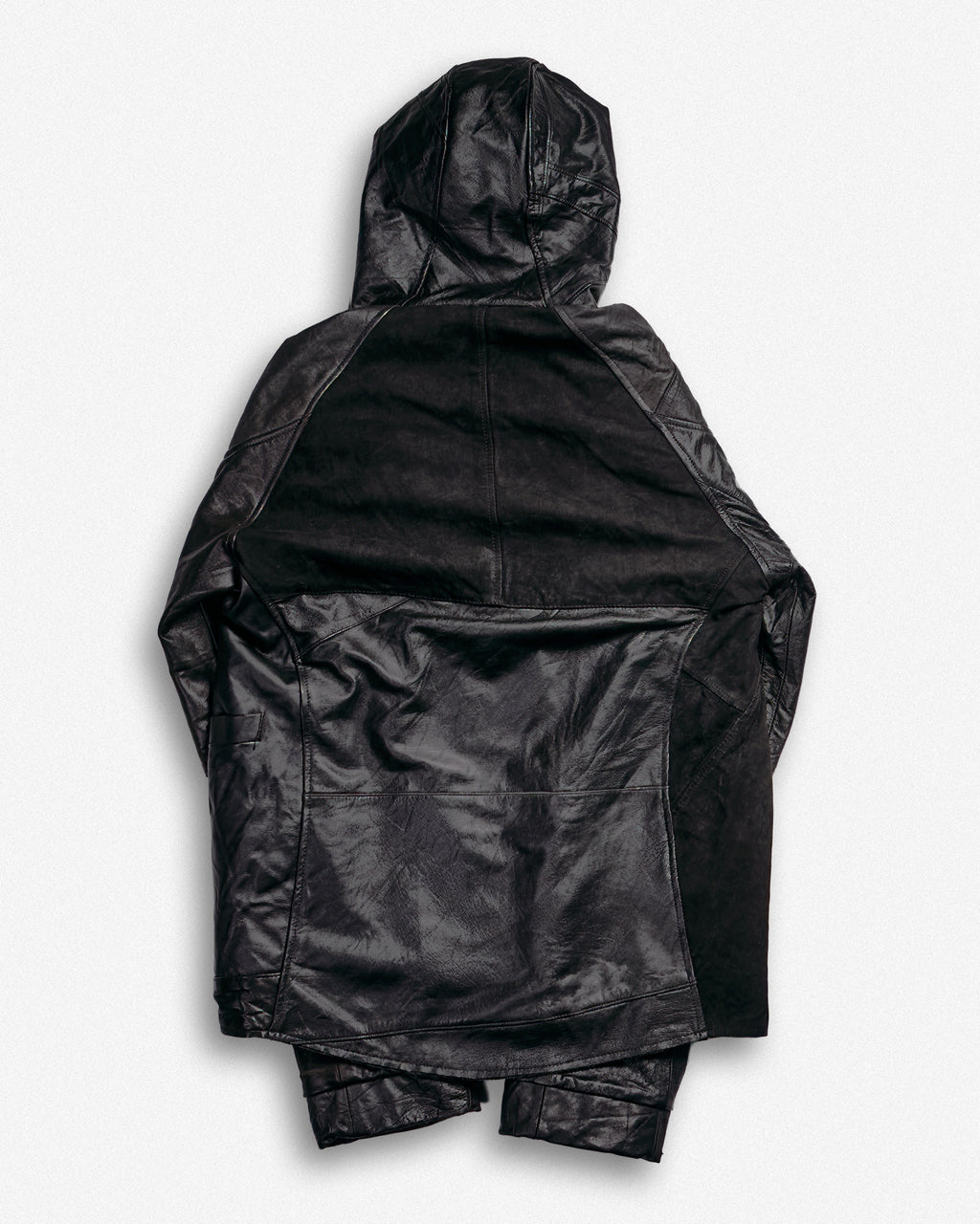 Leather Hooded Jacket - M001