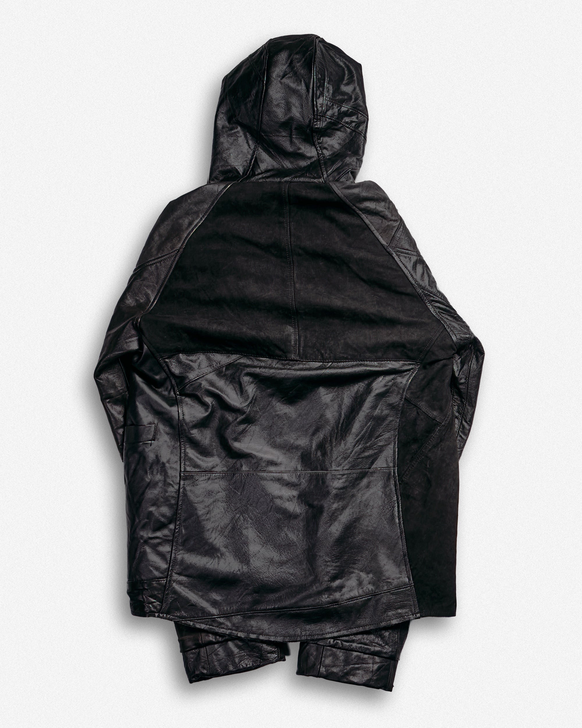 Leather Hooded Jacket - M001