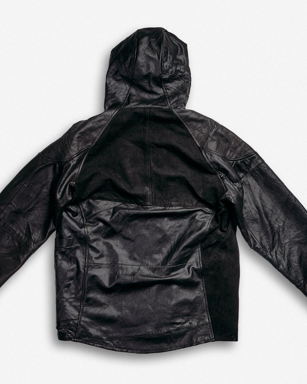 Leather Hooded Jacket - M001